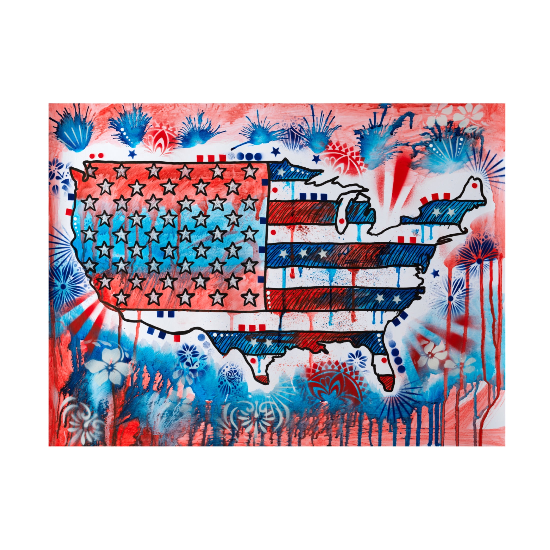 Canvas Wall Art - Dean Russo 'America United' Wall Art for Living Room, Bedroom, or Office Décor by Trademark Fine Art - 19 x 14 Inches