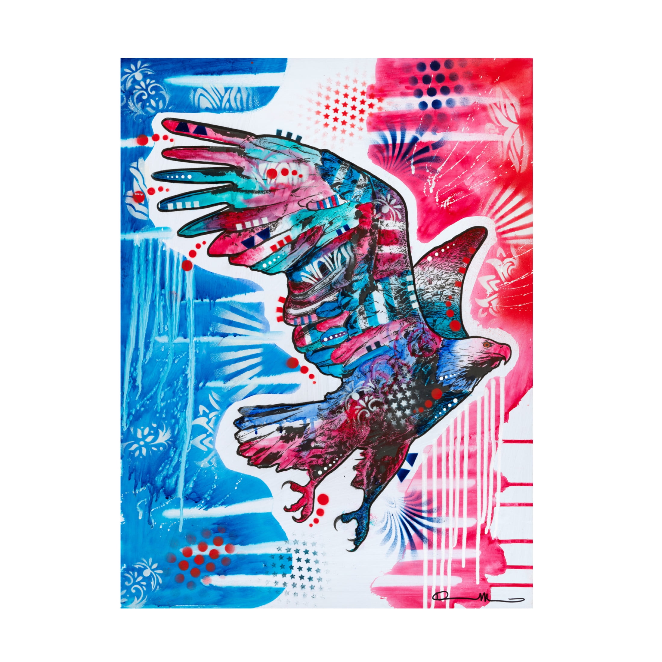 Canvas Wall Art - Dean Russo 'American Bald Eagle' Wall Art for Living Room, Bedroom, or Office Décor by Trademark Fine Art - 24 x 32 Inches