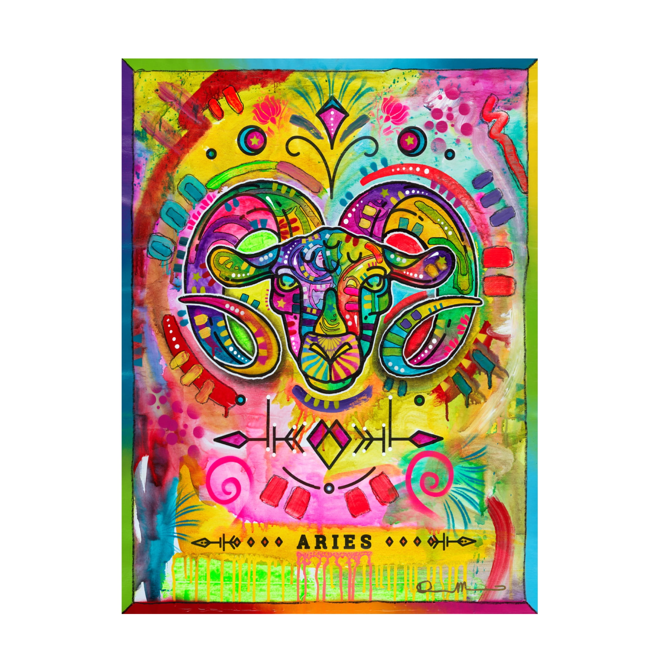 Canvas Wall Art - Dean Russo 'Aries' Wall Art for Living Room, Bedroom, or Office Décor by Trademark Fine Art - 35 x 47 Inches