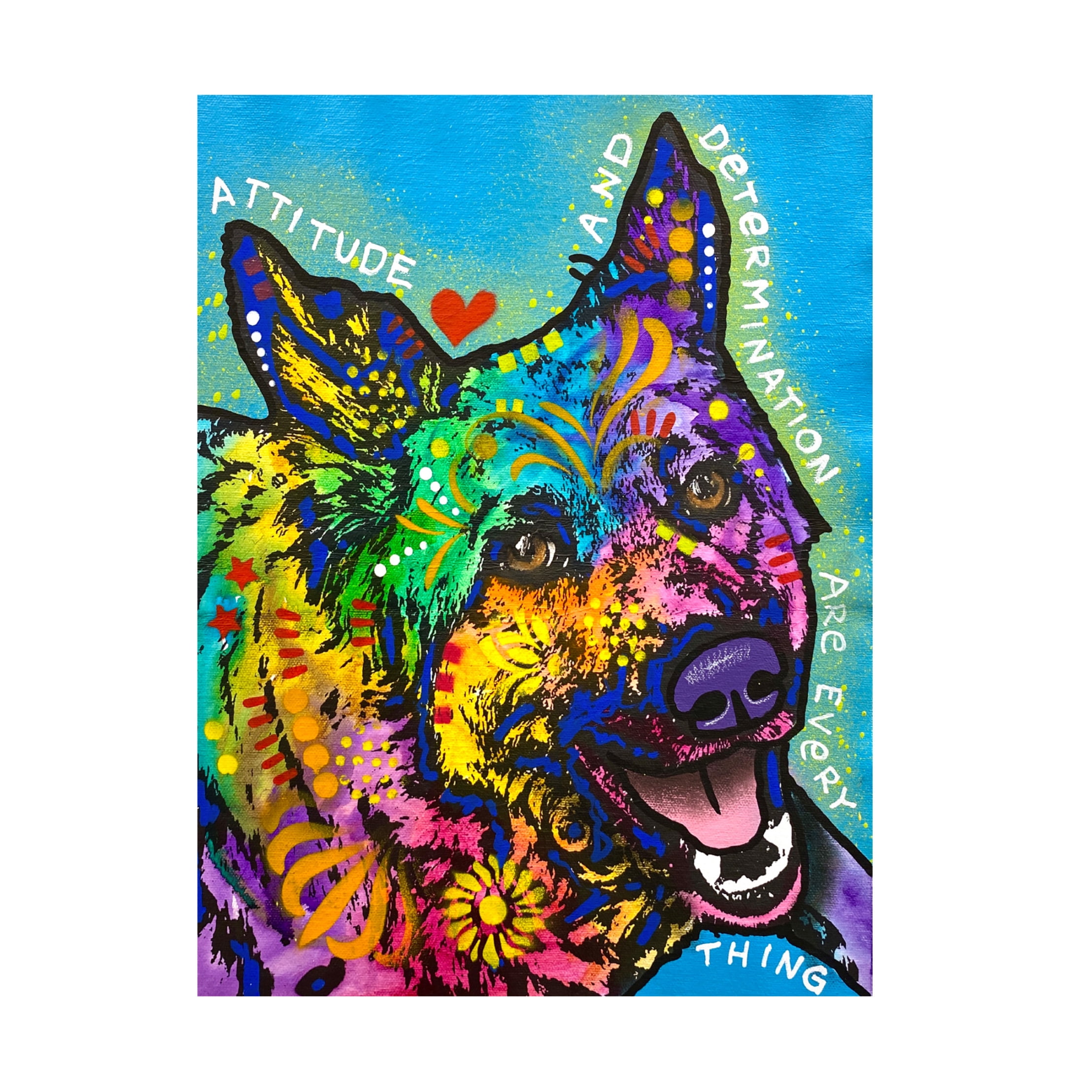 Canvas Wall Art - Dean Russo 'Attitude And Determination' Wall Art for Living Room, Bedroom, or Office Décor by Trademark Fine Art - 35 x 47 Inches