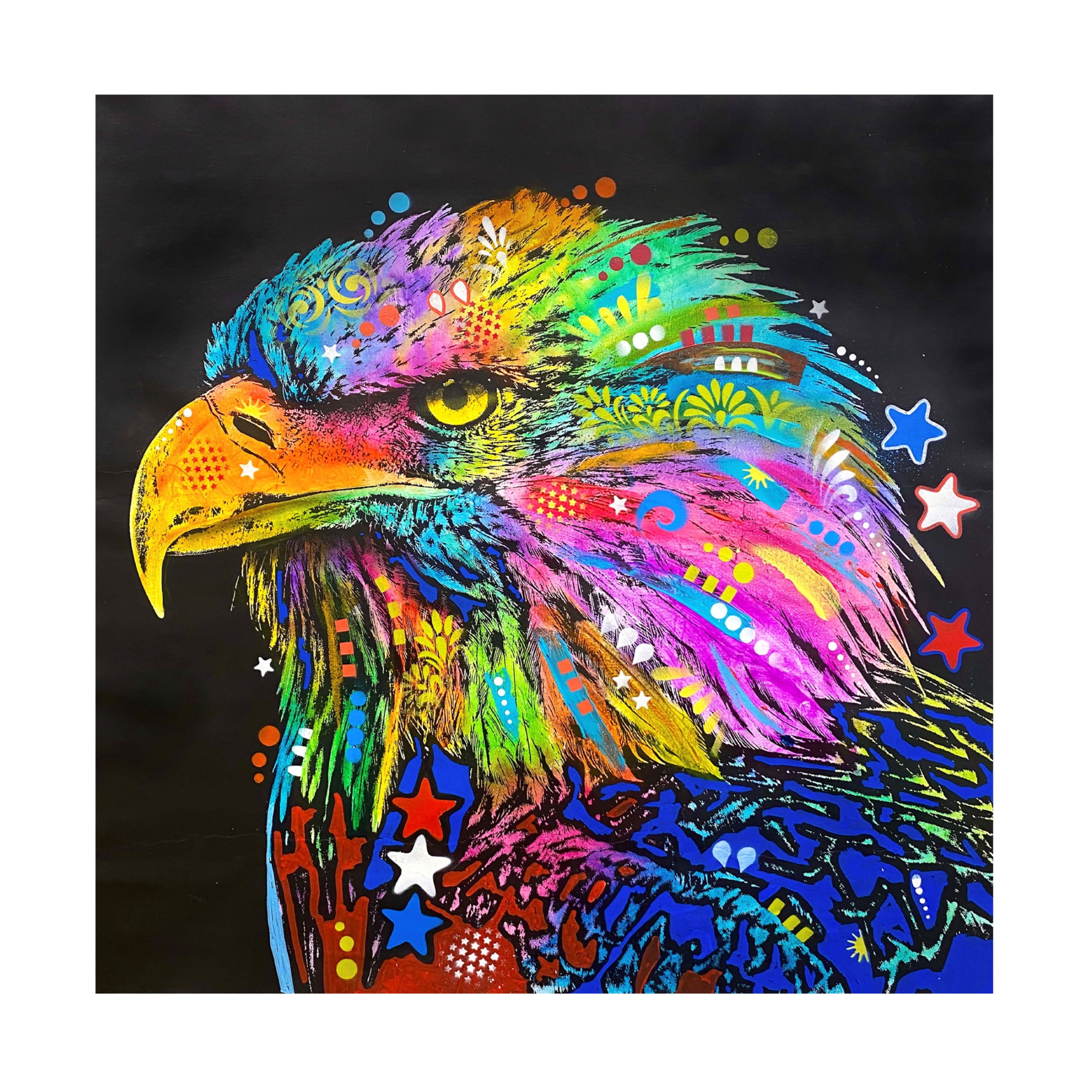 Canvas Wall Art - Dean Russo 'Bald Eagle' Wall Art for Living Room, Bedroom, or Office Décor by Trademark Fine Art - 14 x 14 Inches