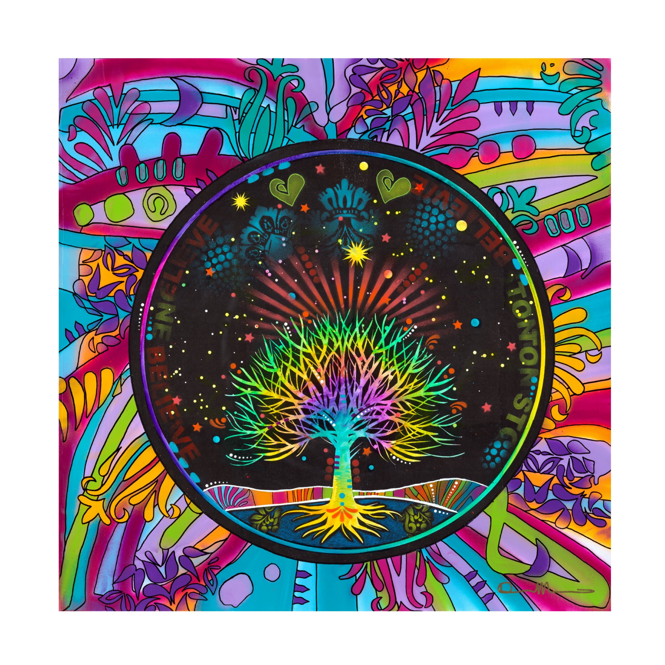 Canvas Wall Art - Dean Russo 'Believe One' Wall Art for Living Room, Bedroom, or Office Décor by Trademark Fine Art - 24 x 24 Inches