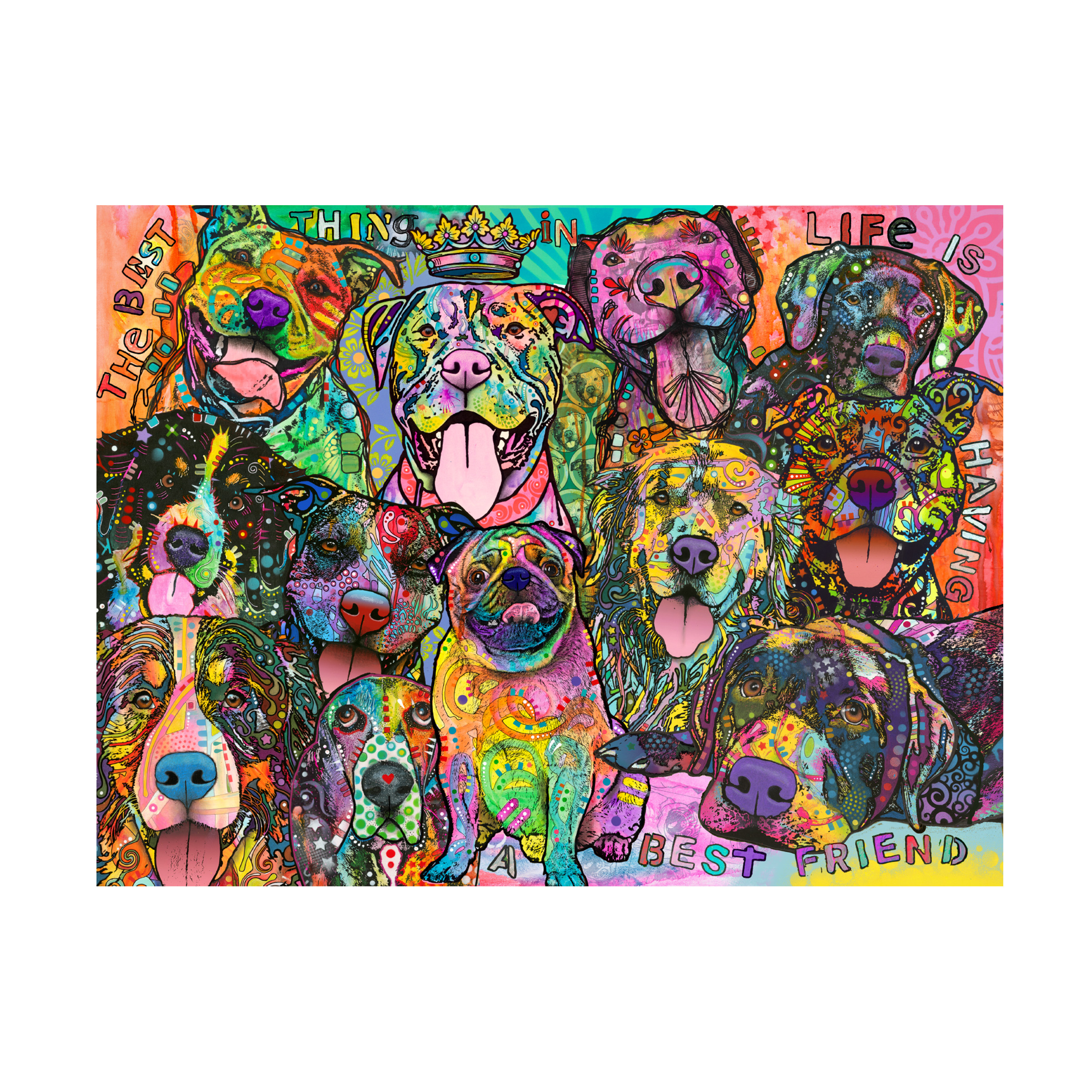 Canvas Wall Art - Dean Russo 'Best Friends' Wall Art for Living Room, Bedroom, or Office Décor by Trademark Fine Art - 32 x 24 Inches - 32x24