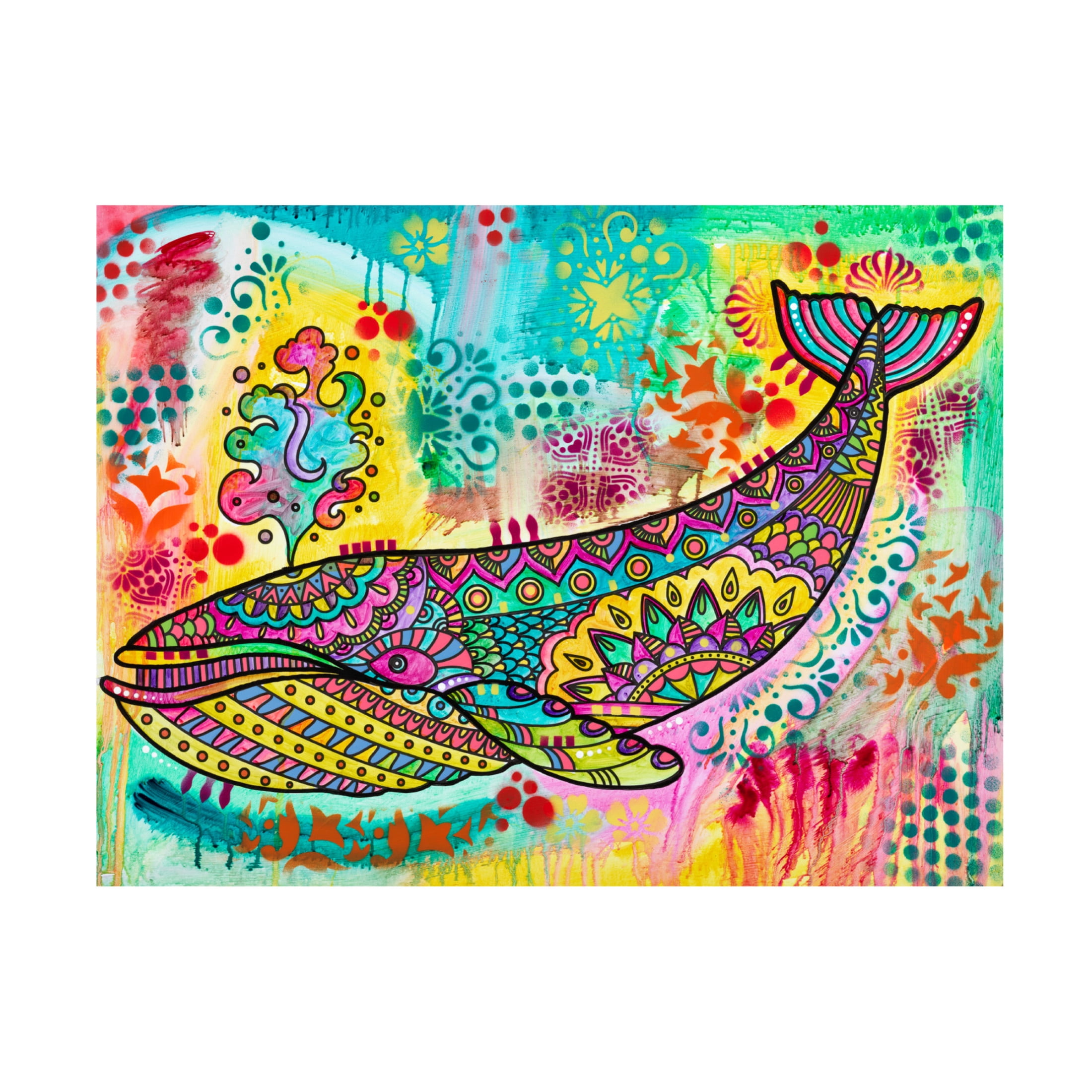 Canvas Wall Art - Dean Russo 'Blue Whale' Wall Art for Living Room, Bedroom, or Office Décor by Trademark Fine Art - 32 x 24 Inches
