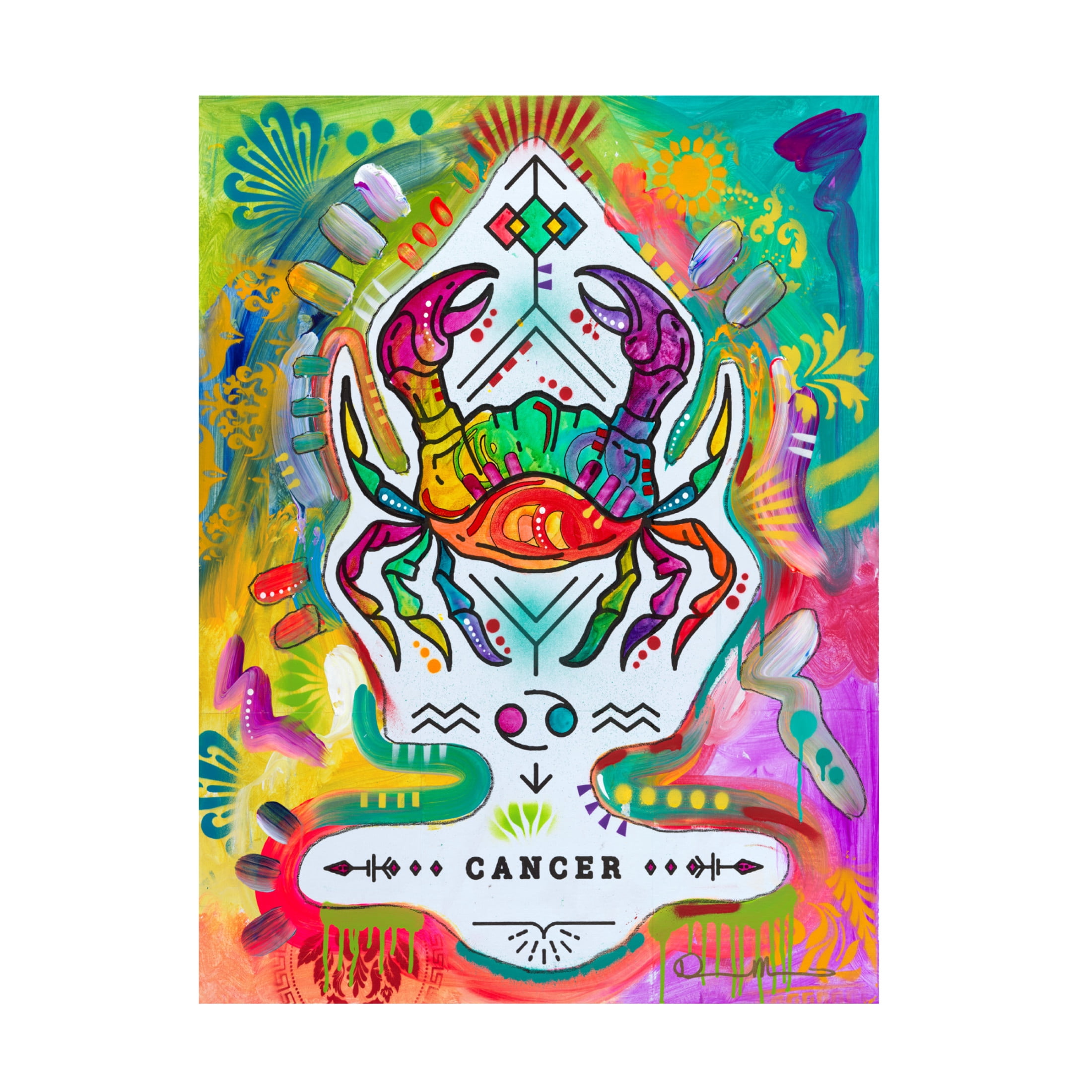 Canvas Wall Art - Dean Russo 'Cancer' Wall Art for Living Room, Bedroom, or Office Décor by Trademark Fine Art - 35 x 47 Inches