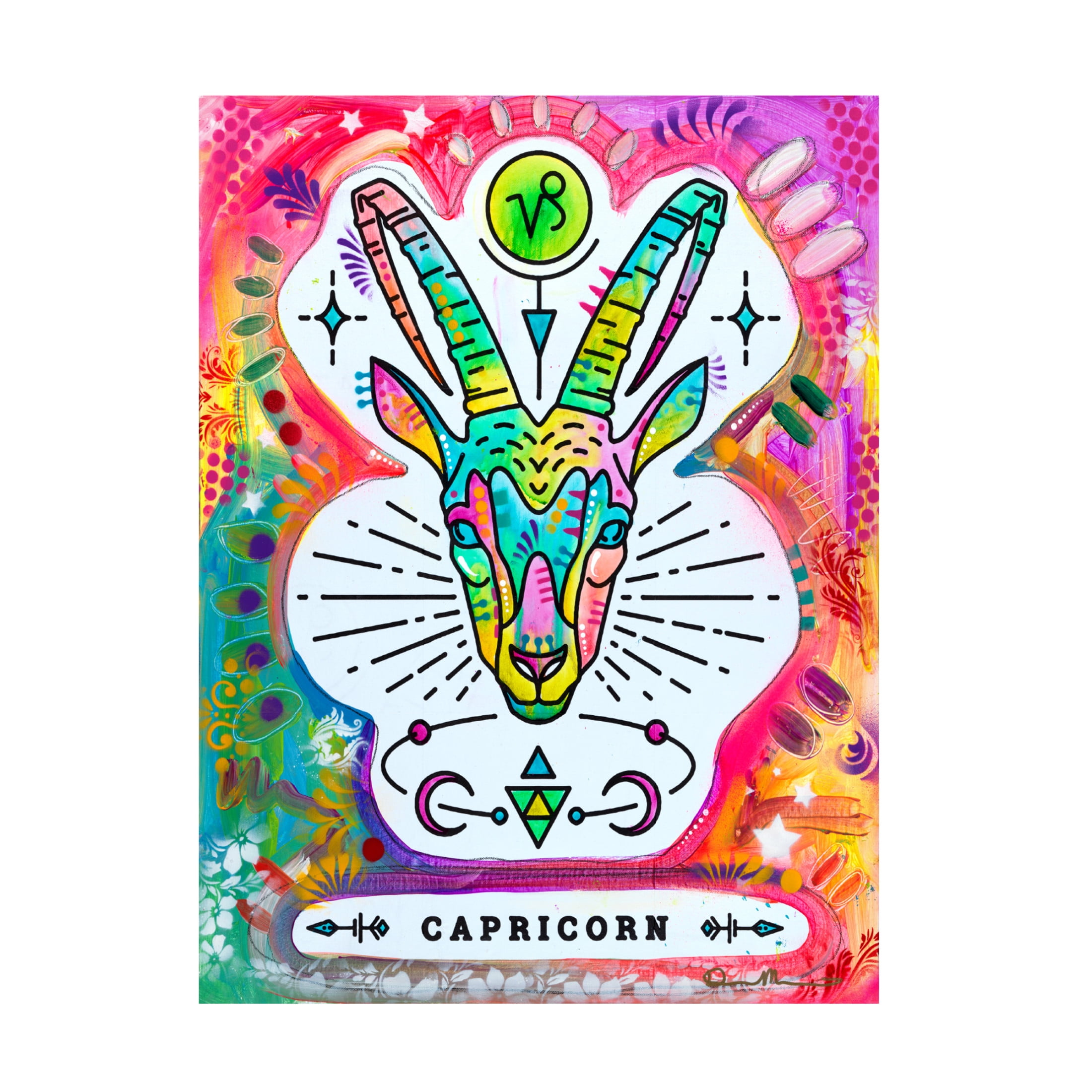 Canvas Wall Art - Dean Russo 'Capricorn' Wall Art for Living Room, Bedroom, or Office Décor by Trademark Fine Art - 24 x 32 Inches