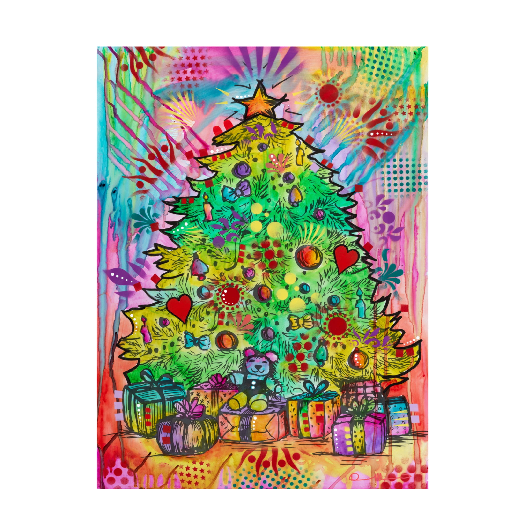 Canvas Wall Art - Dean Russo 'Christmas Tree' Wall Art for Living Room, Bedroom, or Office Décor by Trademark Fine Art - 35 x 47 Inches