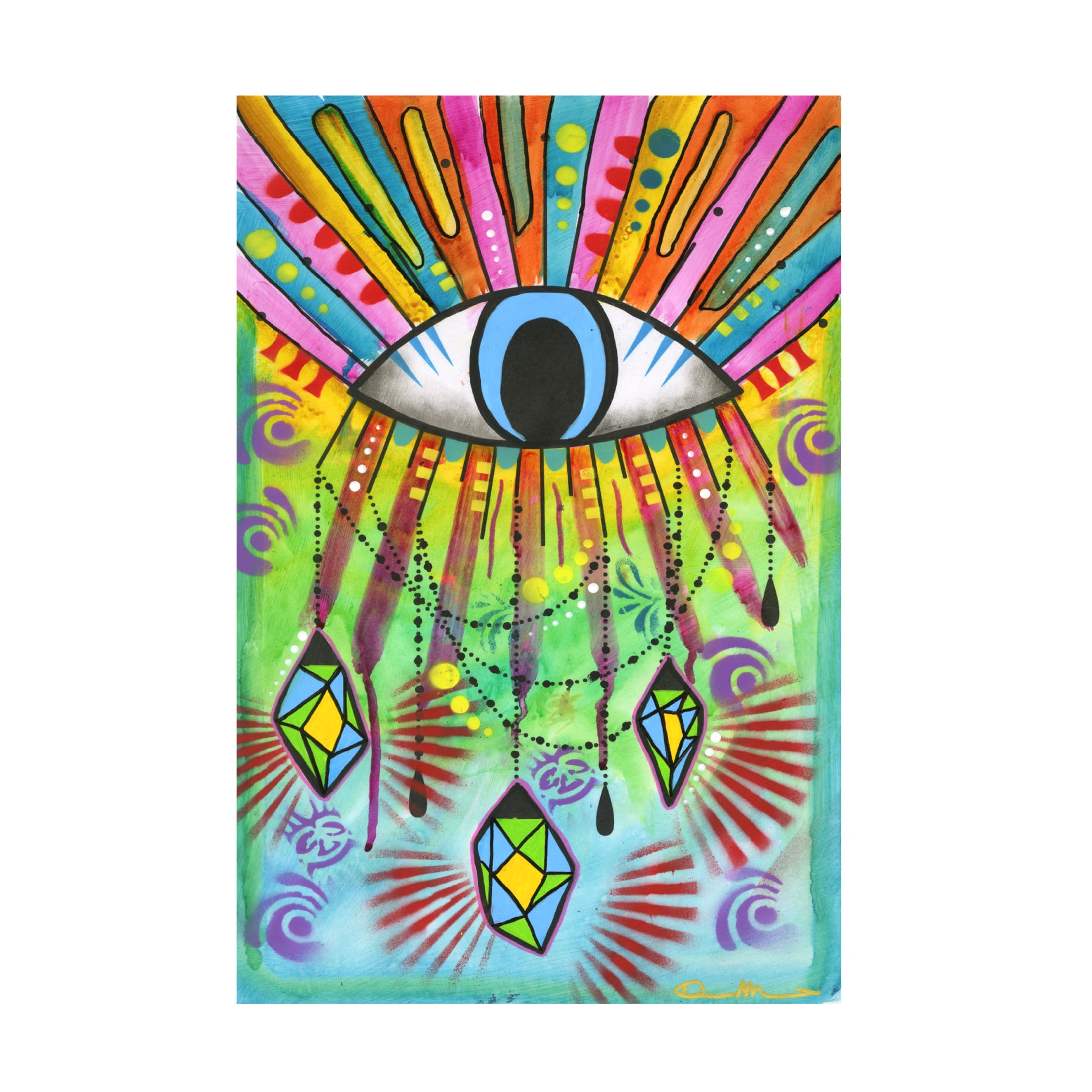 Canvas Wall Art - Dean Russo 'Cosmic Balance 7' Wall Art for Living Room, Bedroom, or Office Décor by Trademark Fine Art - 22 x 32 Inches