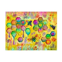 Canvas Wall Art - Dean Russo 'Dance of the Honeybees' Wall Art for Living Room, Bedroom, or Office Décor by Trademark Fine Art - 19 x 14 Inches