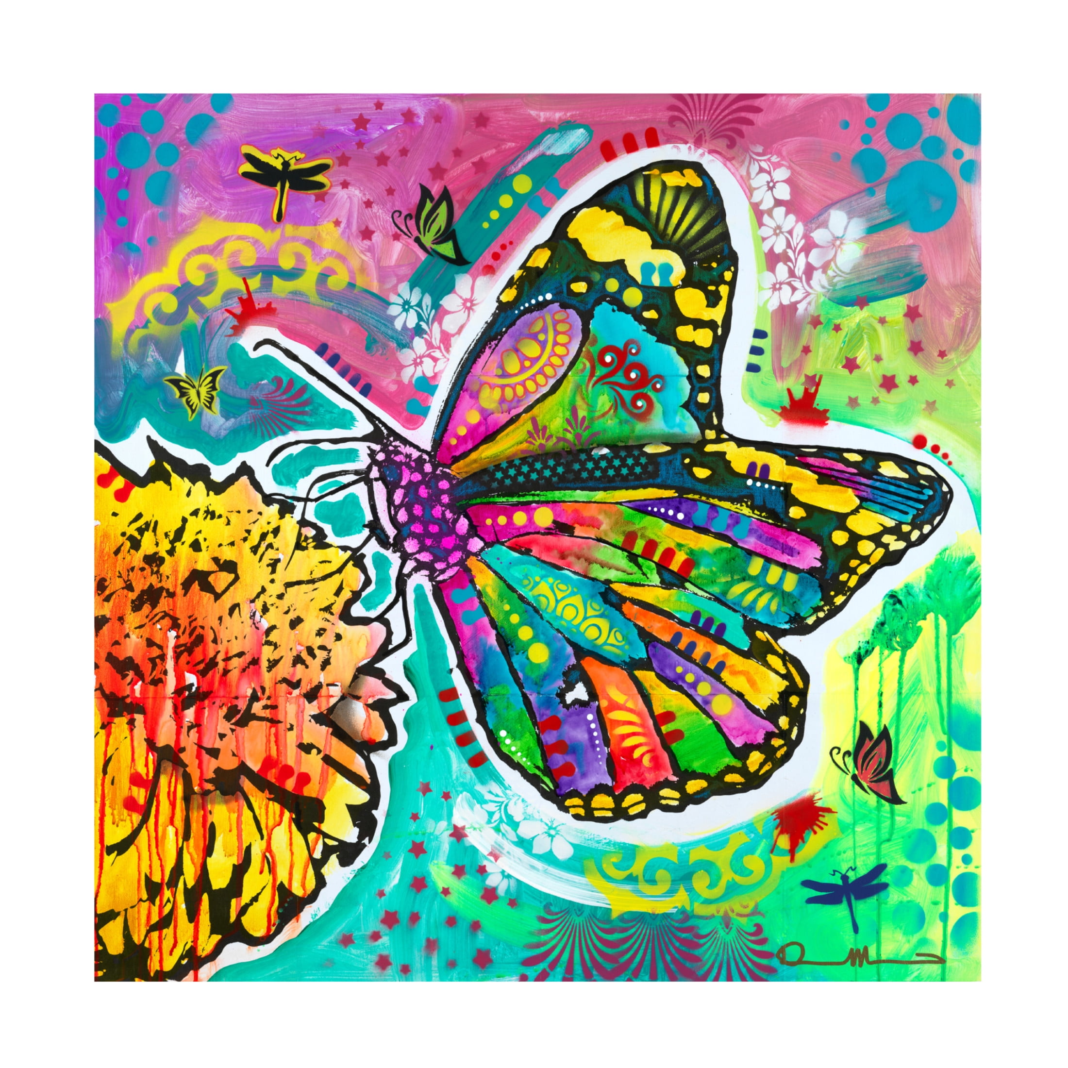 Canvas Wall Art - Dean Russo 'Dandyfly' Wall Art for Living Room, Bedroom, or Office Décor by Trademark Fine Art - 35 x 35 Inches