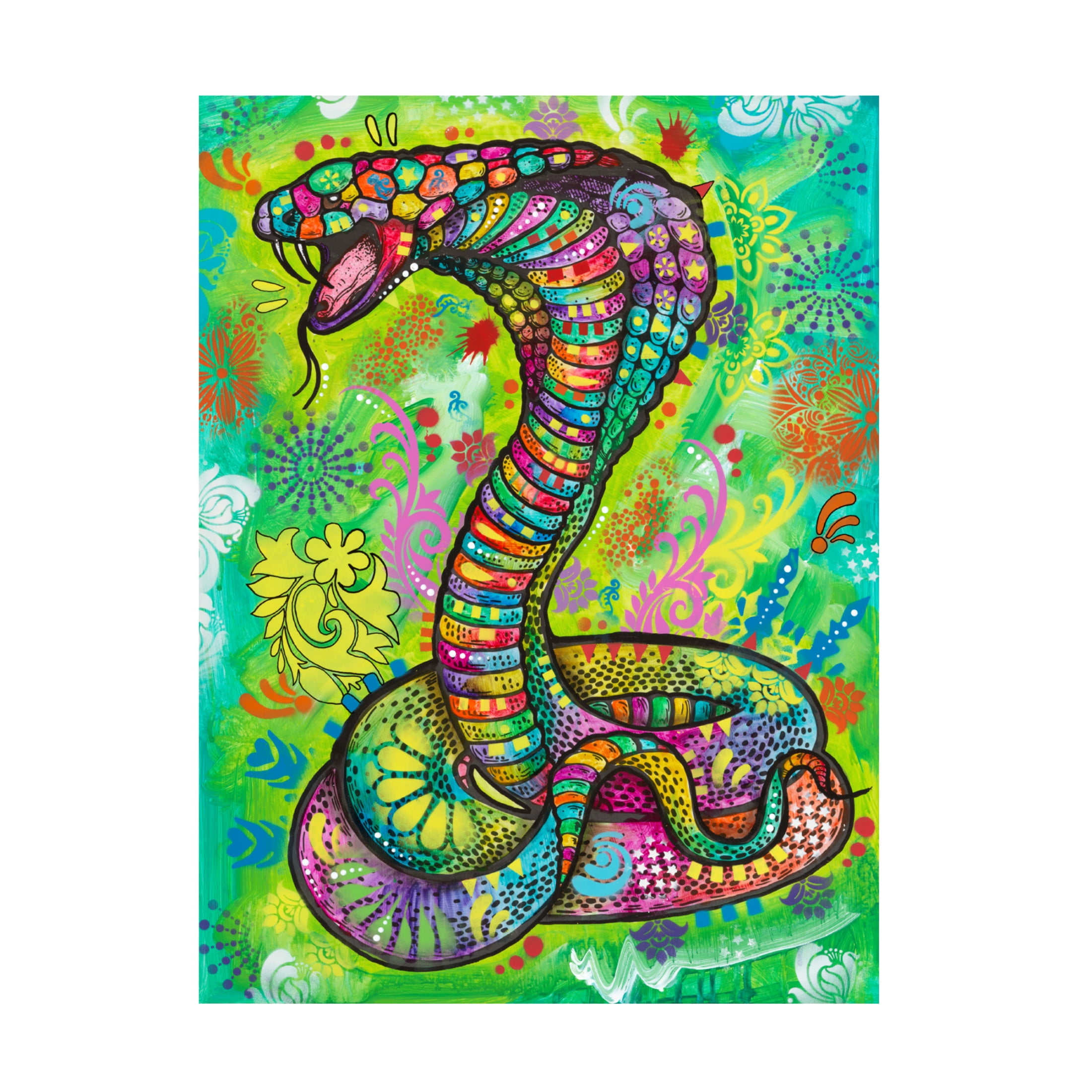 Canvas Wall Art - Dean Russo 'Danger Noodle' Wall Art for Living Room, Bedroom, or Office Décor by Trademark Fine Art - 35 x 47 Inches