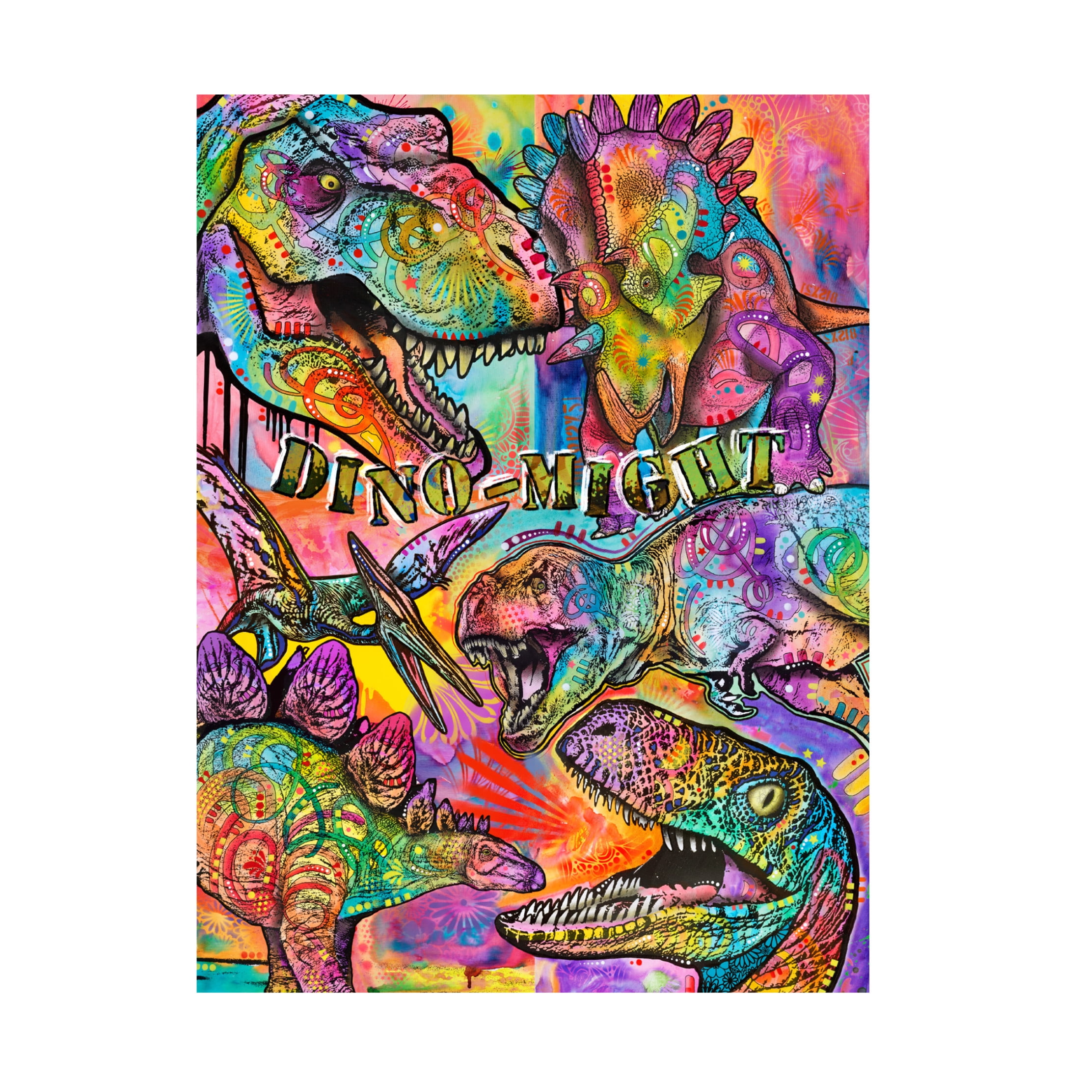 Canvas Wall Art - Dean Russo 'Dino Might' Wall Art for Living Room, Bedroom, or Office Décor by Trademark Fine Art - 24 x 32 Inches