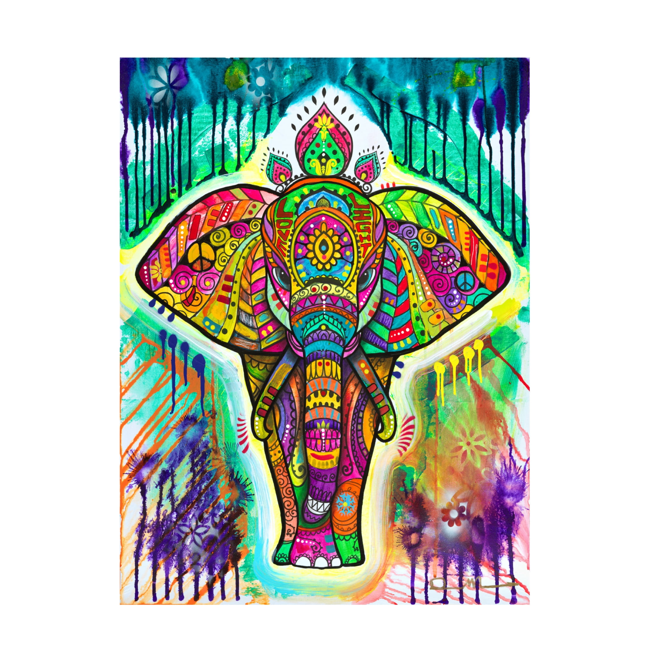 Canvas Wall Art - Dean Russo 'Elephant 4' Wall Art for Living Room, Bedroom, or Office Décor by Trademark Fine Art - 24 x 32 Inches