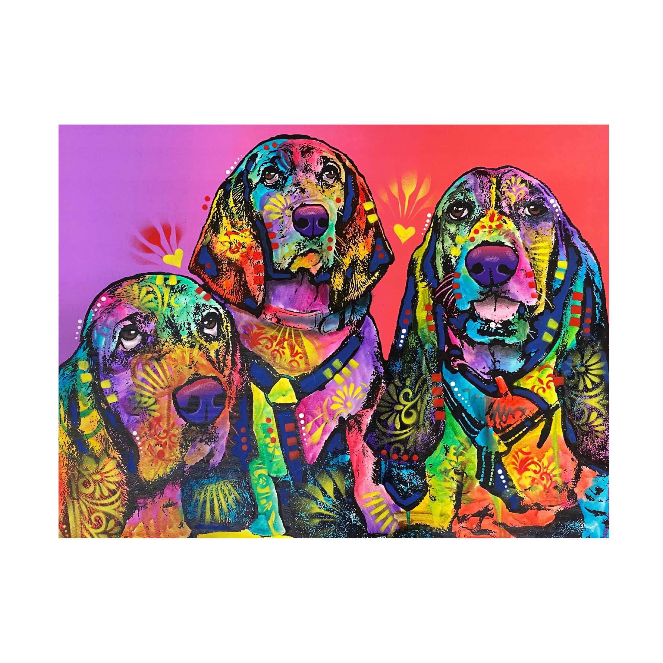 Canvas Wall Art - Dean Russo- Exclusive 'Amigos' Wall Art for Living Room, Bedroom, or Office Décor by Trademark Fine Art - 32 x 24 Inches
