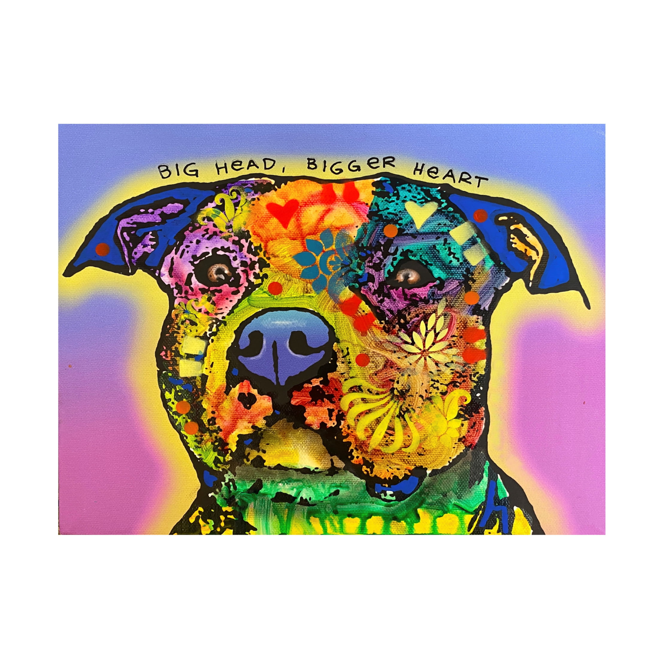 Canvas Wall Art - Dean Russo- Exclusive 'Bigger Heart' Wall Art for Living Room, Bedroom, or Office Décor by Trademark Fine Art - 24 x 18 Inches