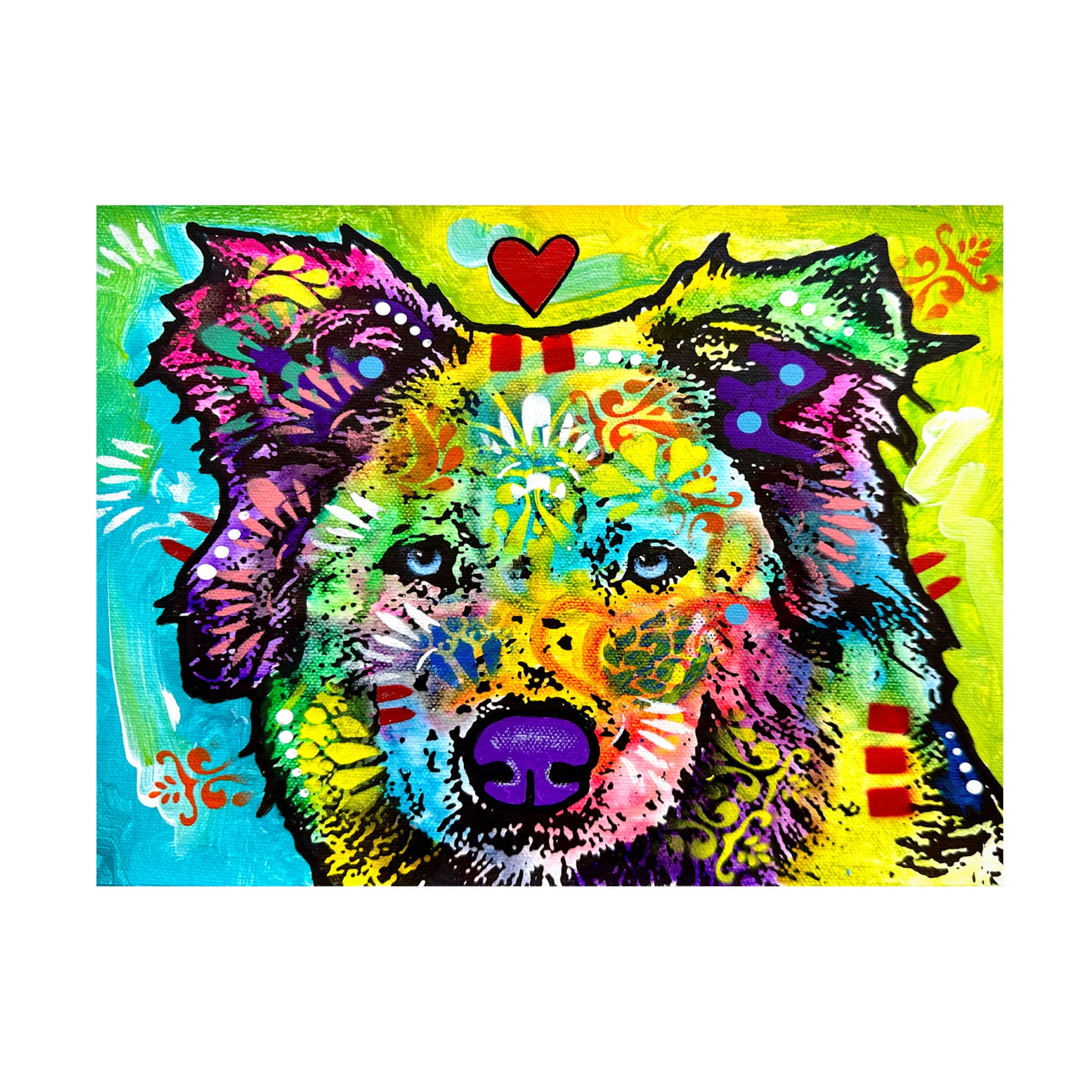 Canvas Wall Art - Dean Russo- Exclusive 'Blu' Wall Art for Living Room, Bedroom, or Office Décor by Trademark Fine Art - 32 x 24 Inches
