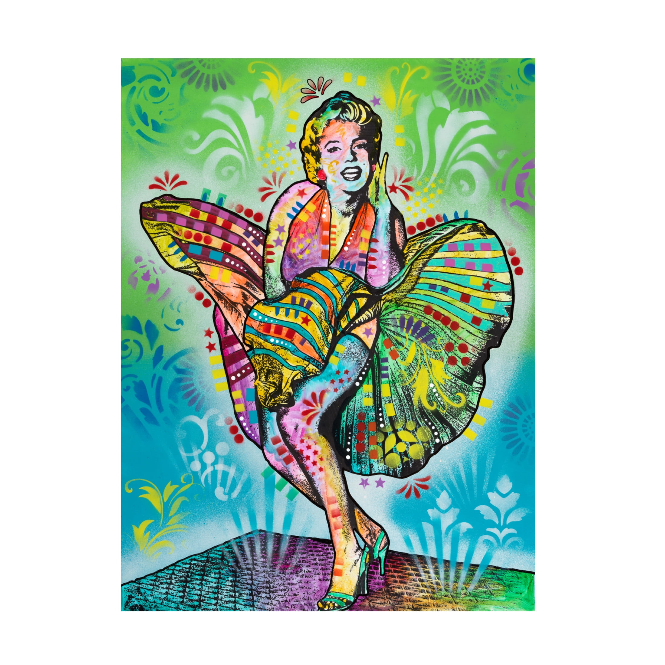 Canvas Wall Art - Dean Russo- Exclusive 'Marilyn's Dress' Wall Art for Living Room, Bedroom, or Office Décor by Trademark Fine Art - 35 x 47 Inches
