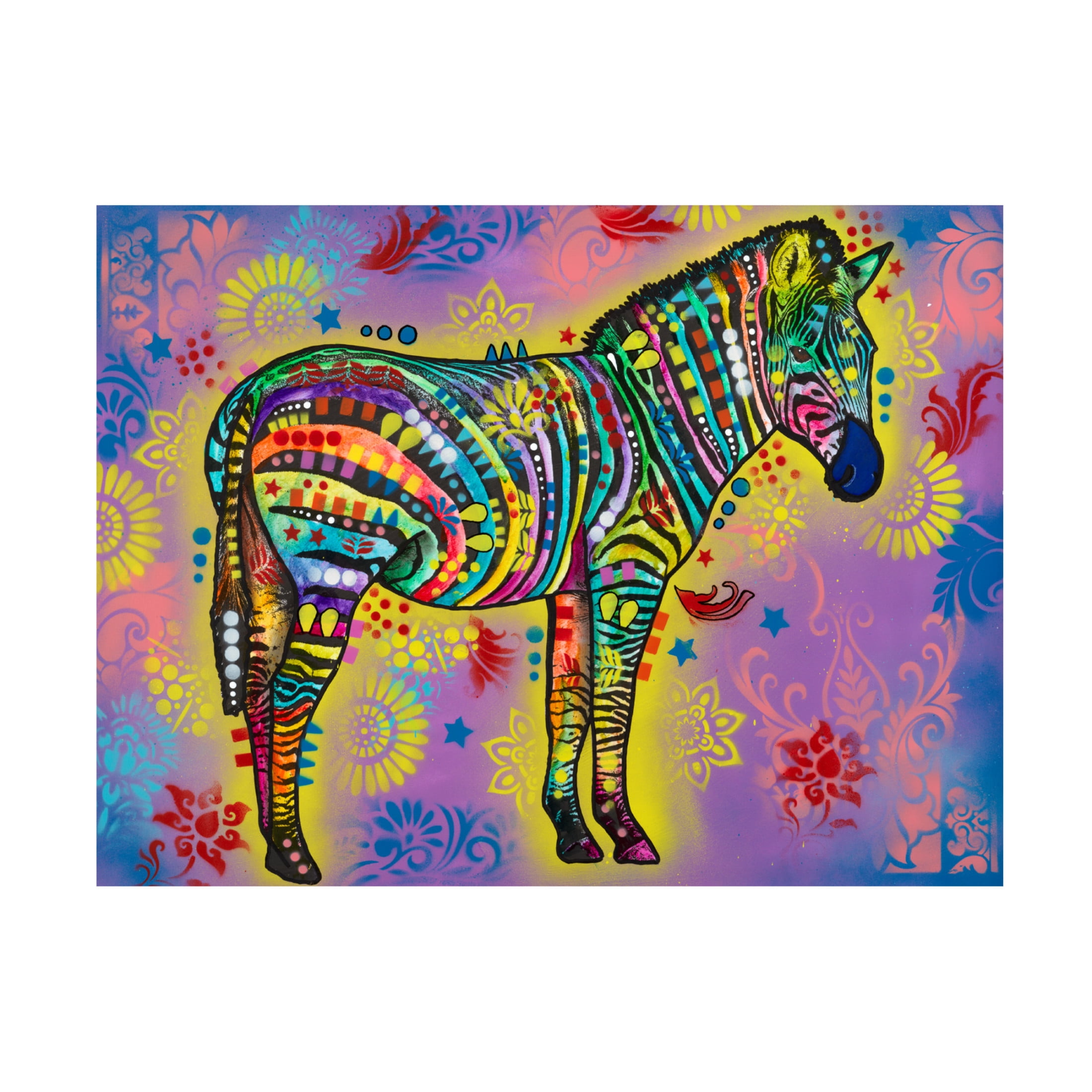 Canvas Wall Art - Dean Russo- Exclusive 'Zebra of the Ages' Wall Art for Living Room, Bedroom, or Office Décor by Trademark Fine Art - 19 x 14 Inches
