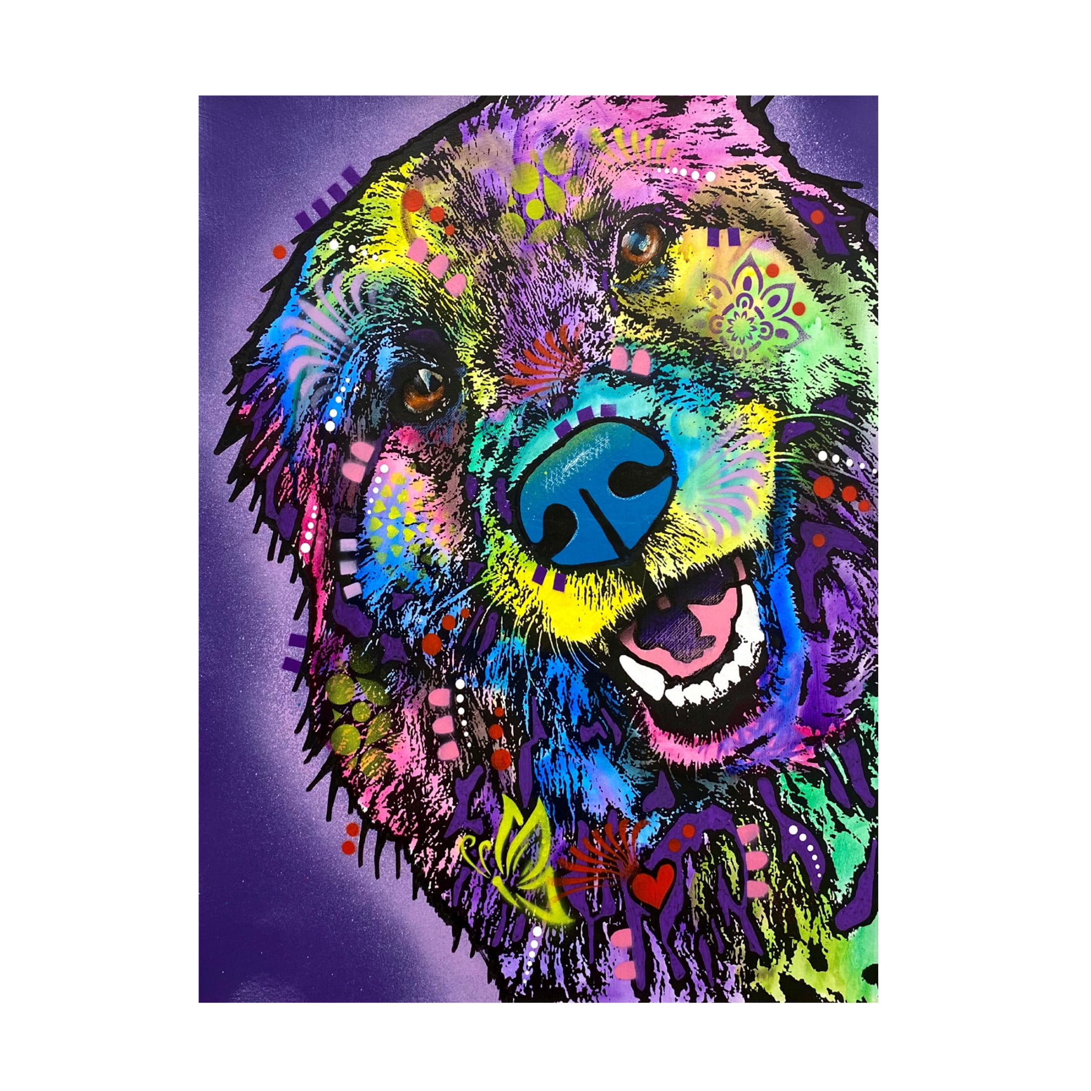 Canvas Wall Art - Dean Russo 'Floofer Fren' Wall Art for Living Room, Bedroom, or Office Décor by Trademark Fine Art - 35 x 47 Inches
