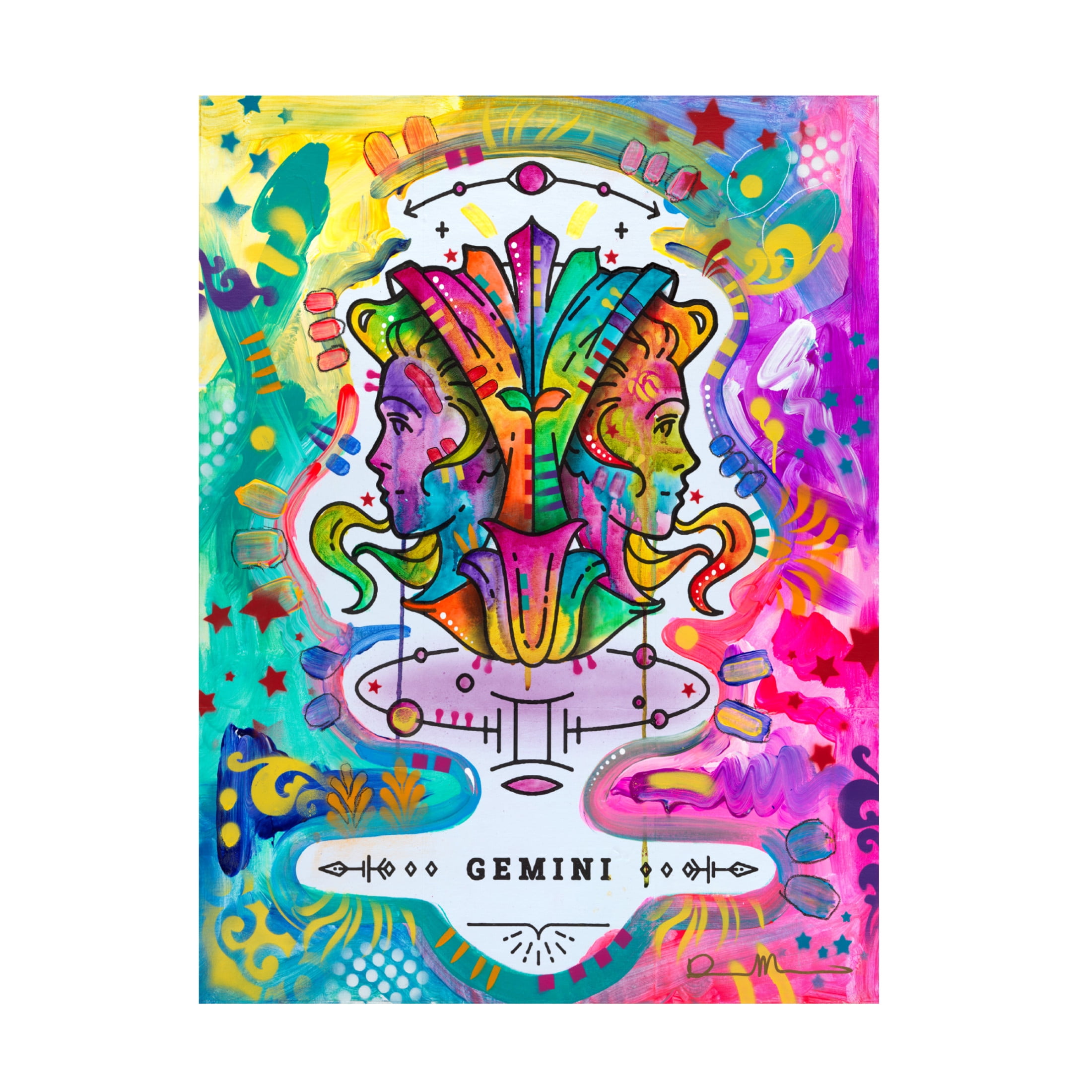 Canvas Wall Art - Dean Russo 'Gemini' Wall Art for Living Room, Bedroom, or Office Décor by Trademark Fine Art - 24 x 32 Inches