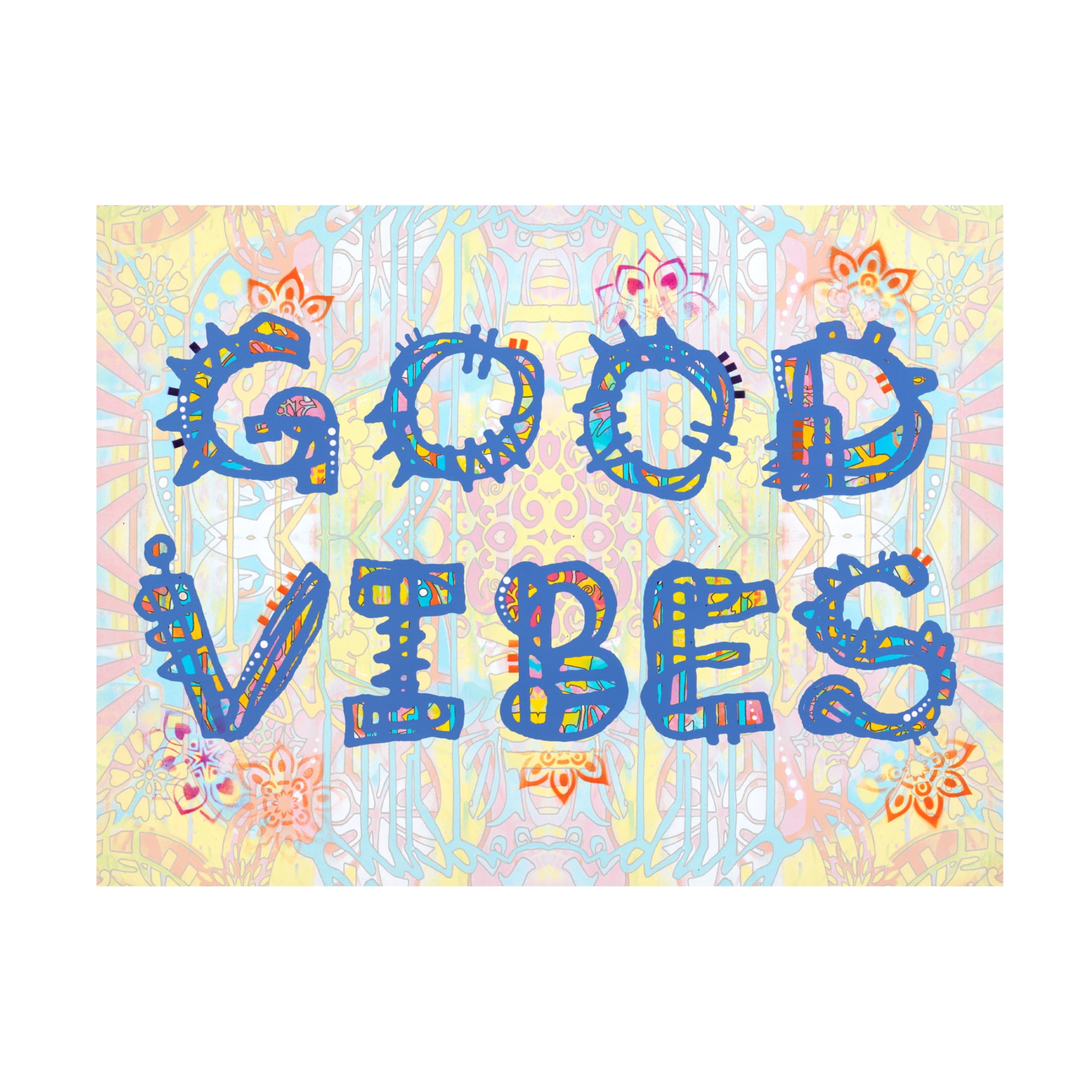 Canvas Wall Art - Dean Russo 'Good Vibes' Wall Art for Living Room, Bedroom, or Office Décor by Trademark Fine Art - 24 x 18 Inches