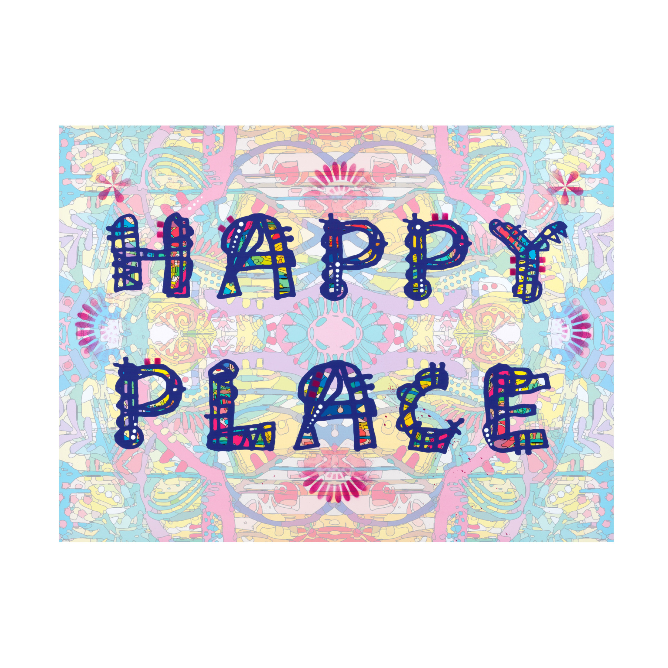 Canvas Wall Art - Dean Russo 'Happy Place' Wall Art for Living Room, Bedroom, or Office Décor by Trademark Fine Art - 47 x 35 Inches
