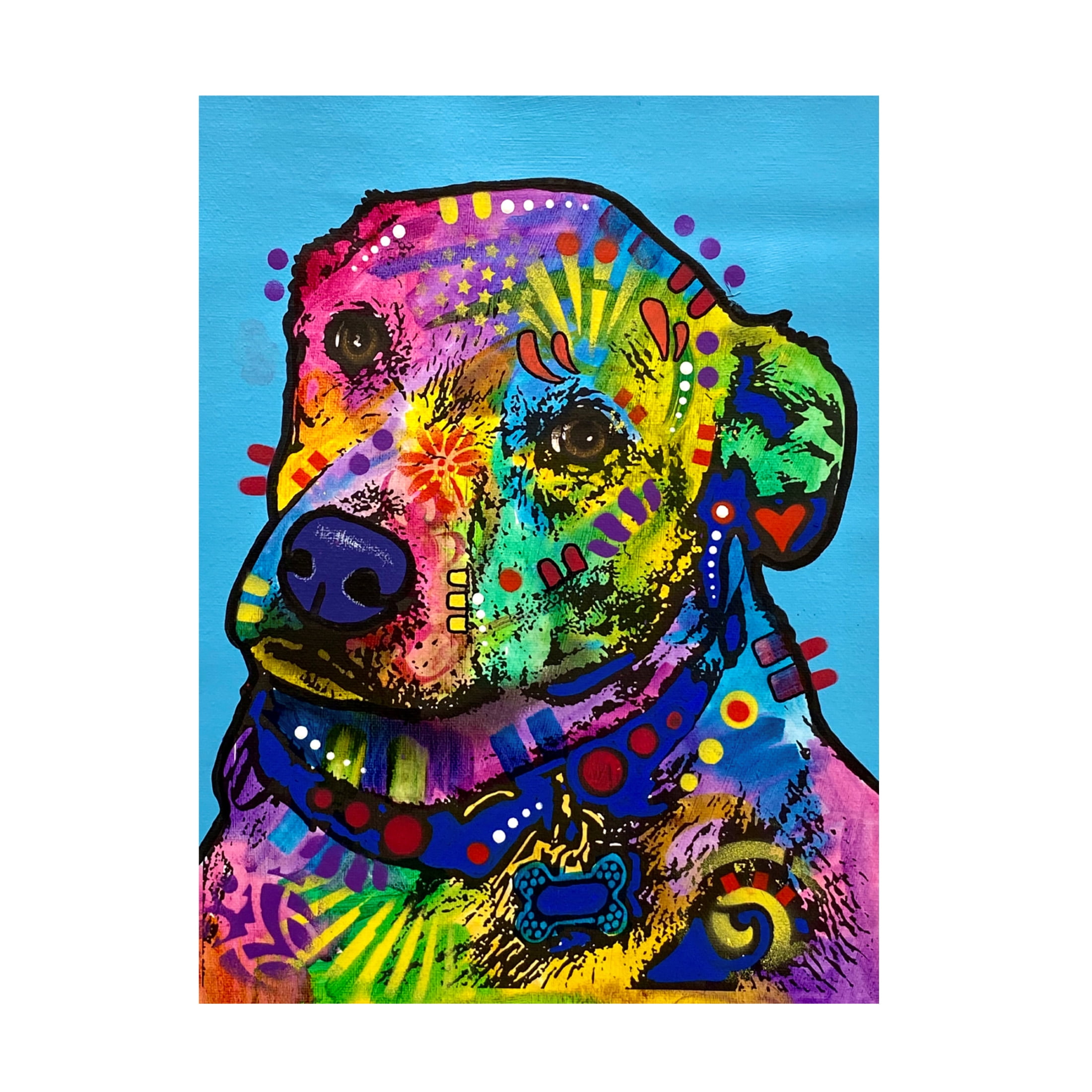 Canvas Wall Art - Dean Russo 'Heckin Excited' Wall Art for Living Room, Bedroom, or Office Décor by Trademark Fine Art - 24 x 32 Inches
