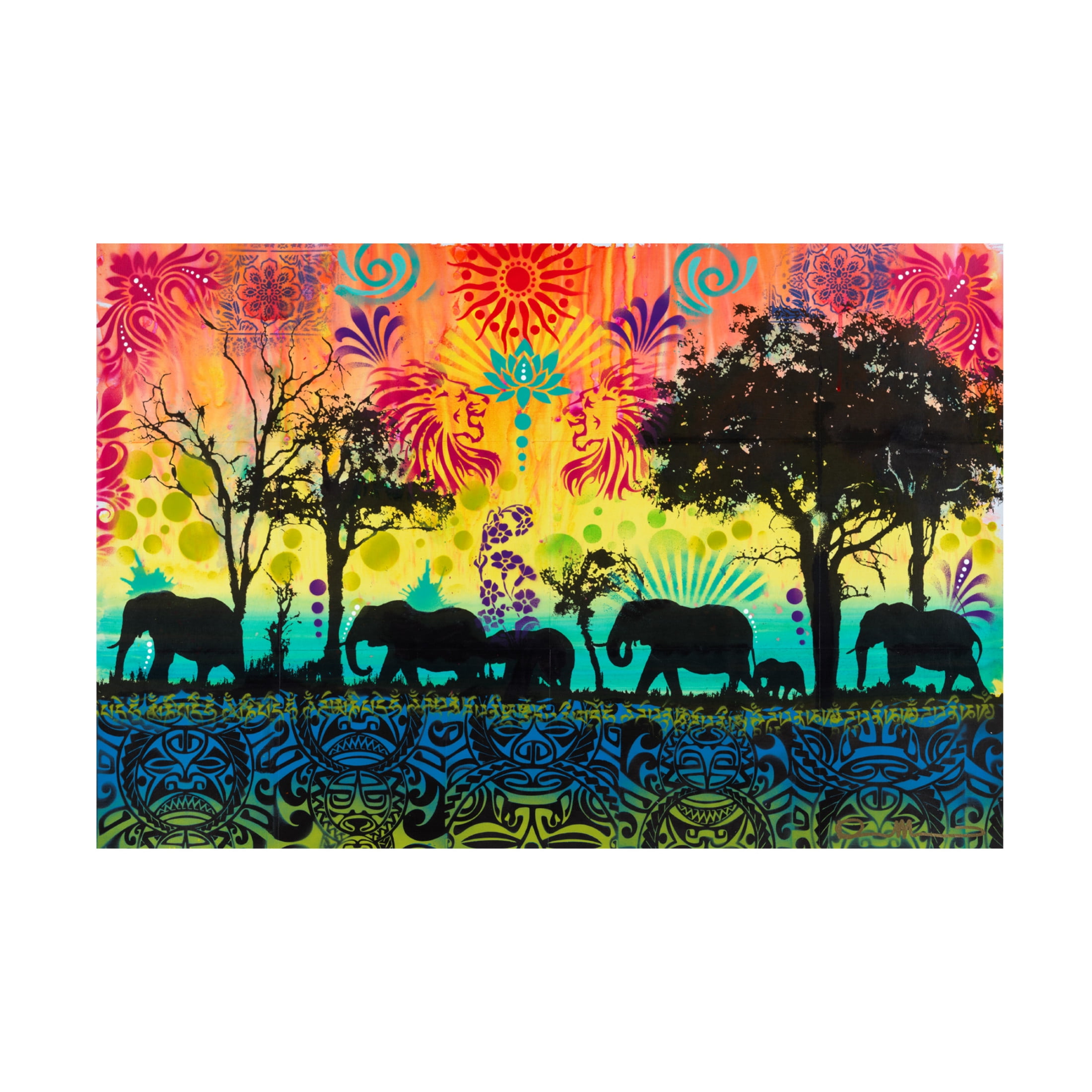 Canvas Wall Art - Dean Russo 'Herd Movements' Wall Art for Living Room, Bedroom, or Office Décor by Trademark Fine Art - 24 x 16 Inches