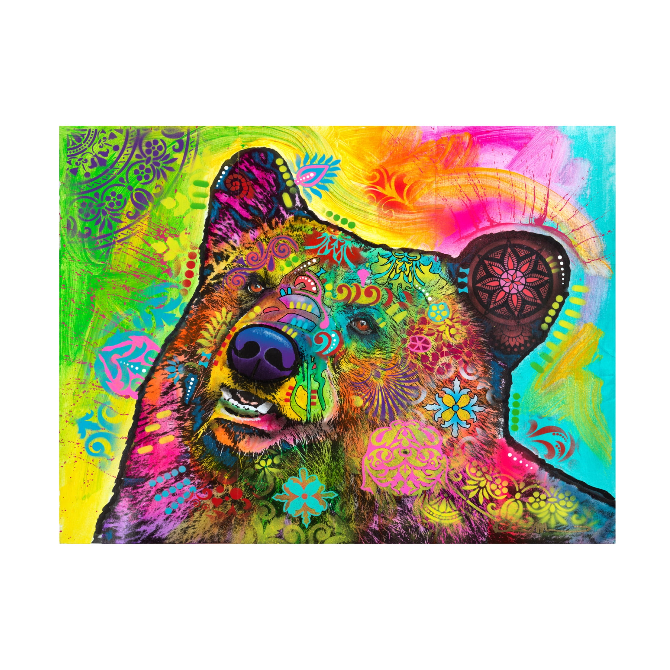 Canvas Wall Art - Dean Russo 'Hunky Bear 1' Wall Art for Living Room, Bedroom, or Office Décor by Trademark Fine Art - 47 x 35 Inches