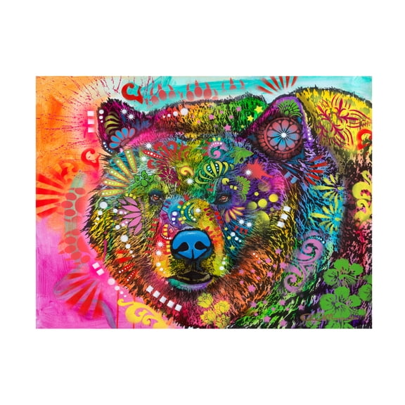 Canvas Wall Art - Dean Russo 'Hunky Bear 2' Wall Art for Living Room, Bedroom, or Office Décor by Trademark Fine Art - 19 x 14 Inches