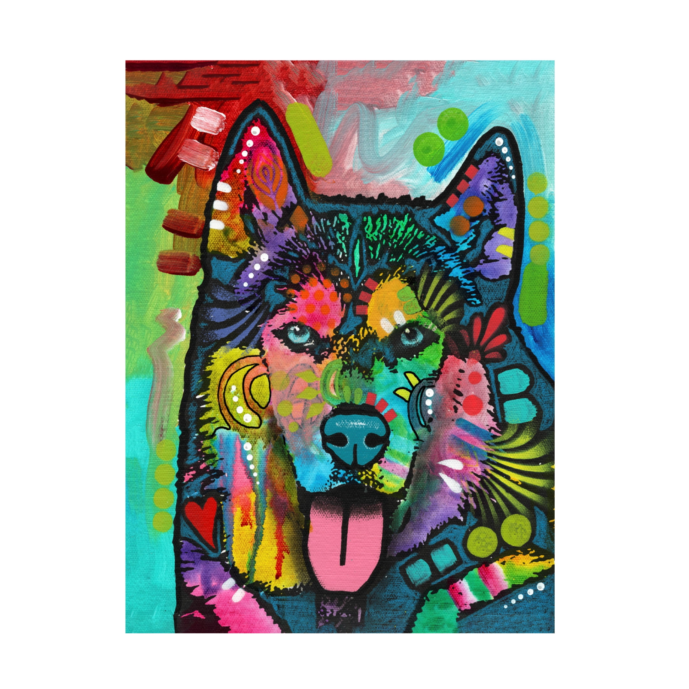 Canvas Wall Art - Dean Russo 'Husky' Wall Art for Living Room, Bedroom, or Office Décor by Trademark Fine Art - 35 x 47 Inches