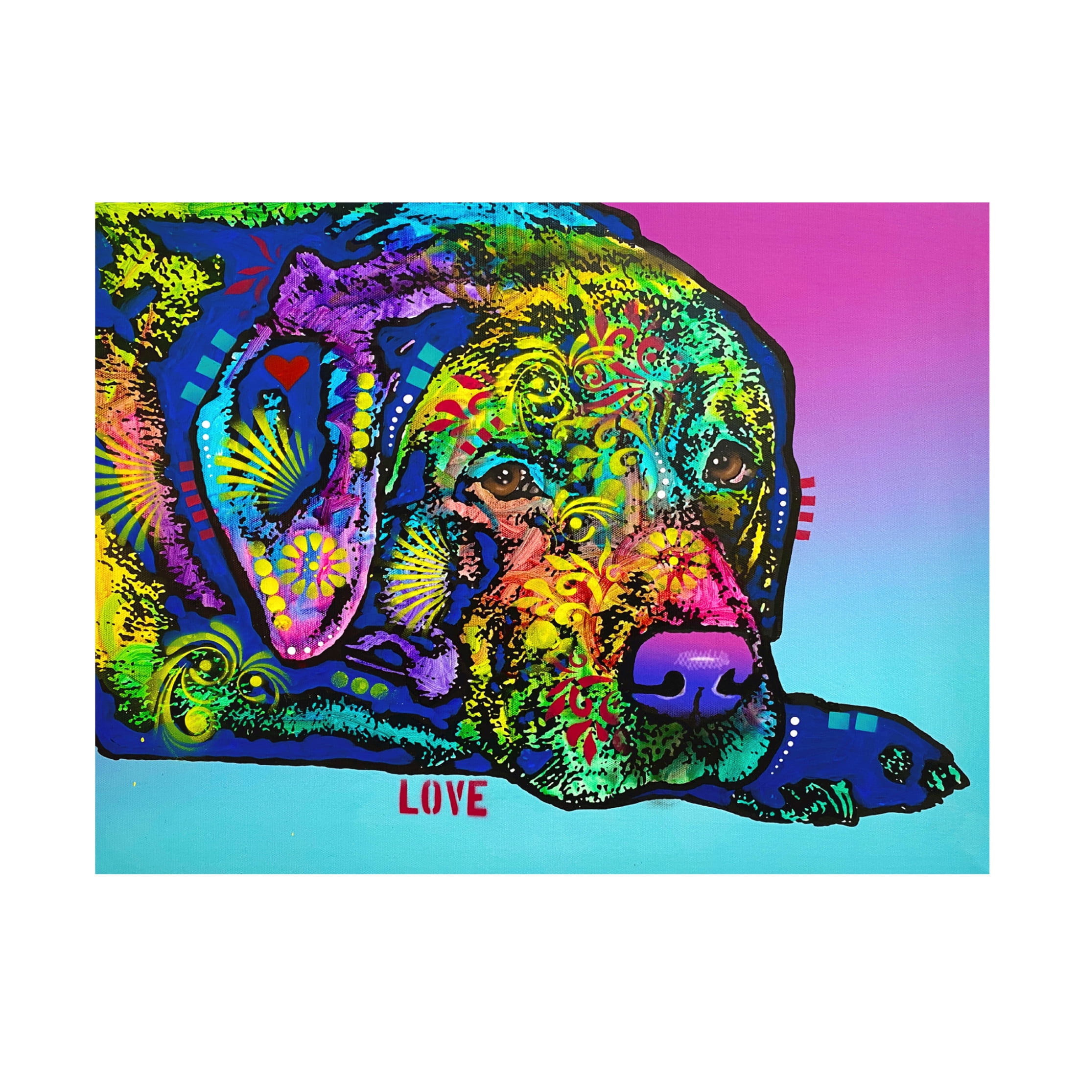 Canvas Wall Art - Dean Russo 'I Love Lazy Us Time' Wall Art for Living Room, Bedroom, or Office Décor by Trademark Fine Art - 32 x 24 Inches