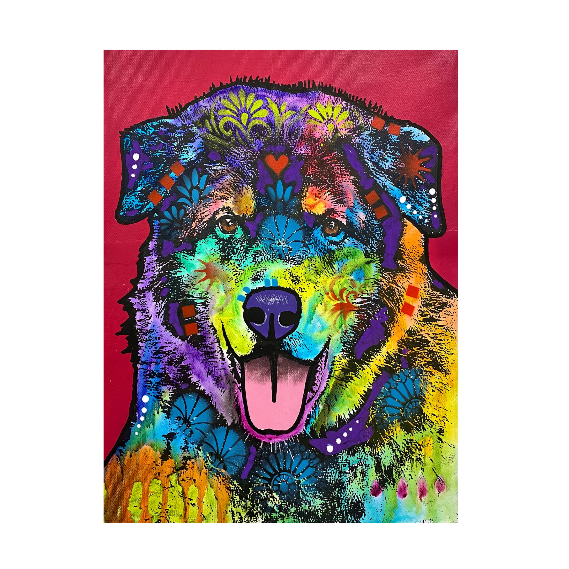 Canvas Wall Art - Dean Russo 'I Will Always Be A Lap Dog No Matter How Big I Get' Wall Art for Living Room, Bedroom, or Office Décor by Trademark Fine Art - 18 x 24 Inches