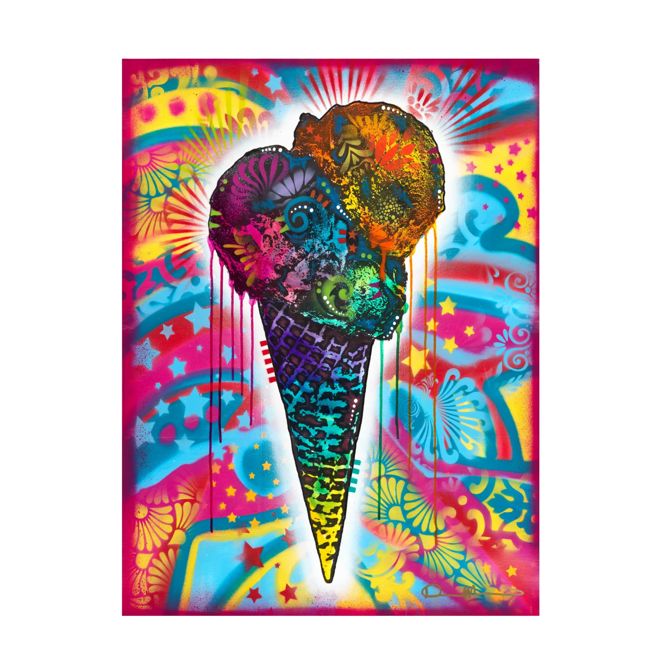 Canvas Wall Art - Dean Russo 'Ice Cream Cone' Wall Art for Living Room, Bedroom, or Office Décor by Trademark Fine Art - 18 x 24 Inches