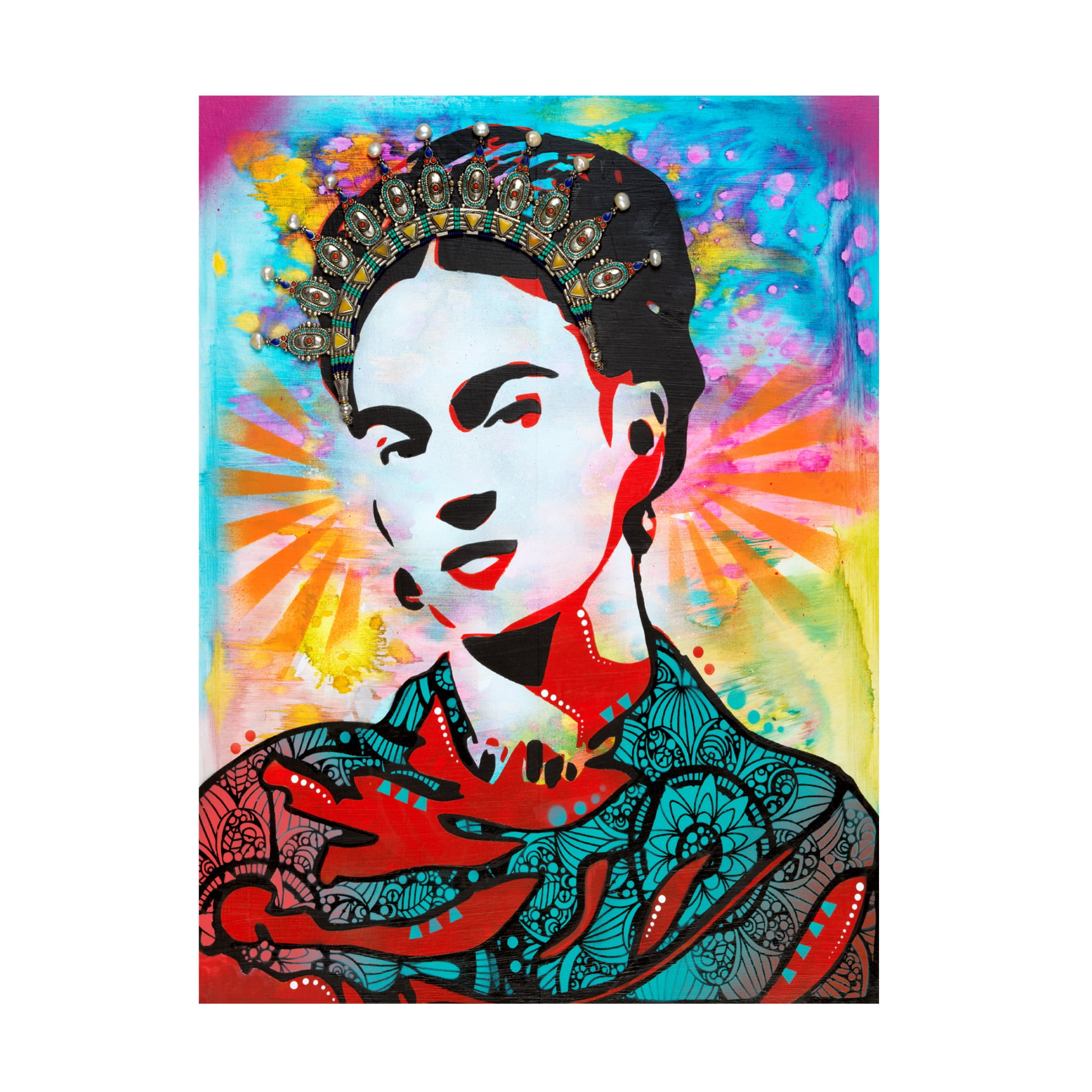 Canvas Wall Art - Dean Russo 'Kahlo' Wall Art for Living Room, Bedroom, or Office Décor by Trademark Fine Art - 18 x 24 Inches