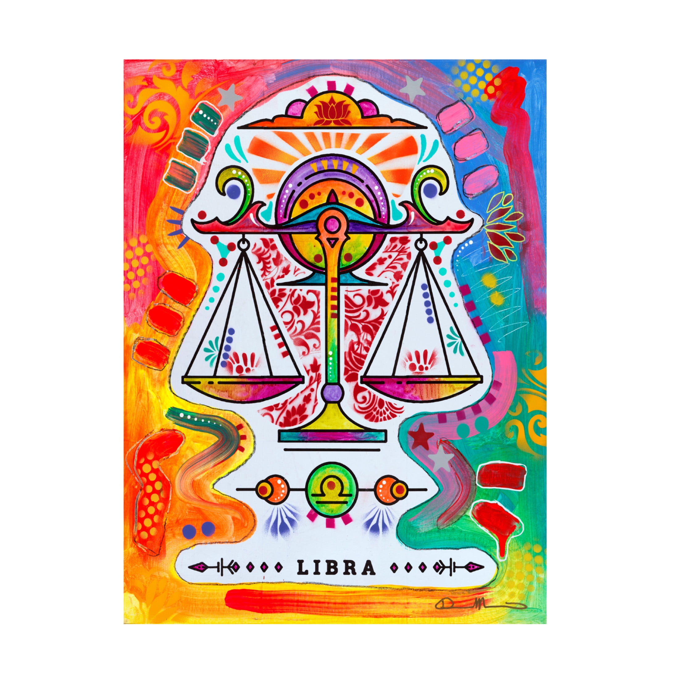 Canvas Wall Art - Dean Russo 'Libra' Wall Art for Living Room, Bedroom, or Office Décor by Trademark Fine Art - 14 x 19 Inches