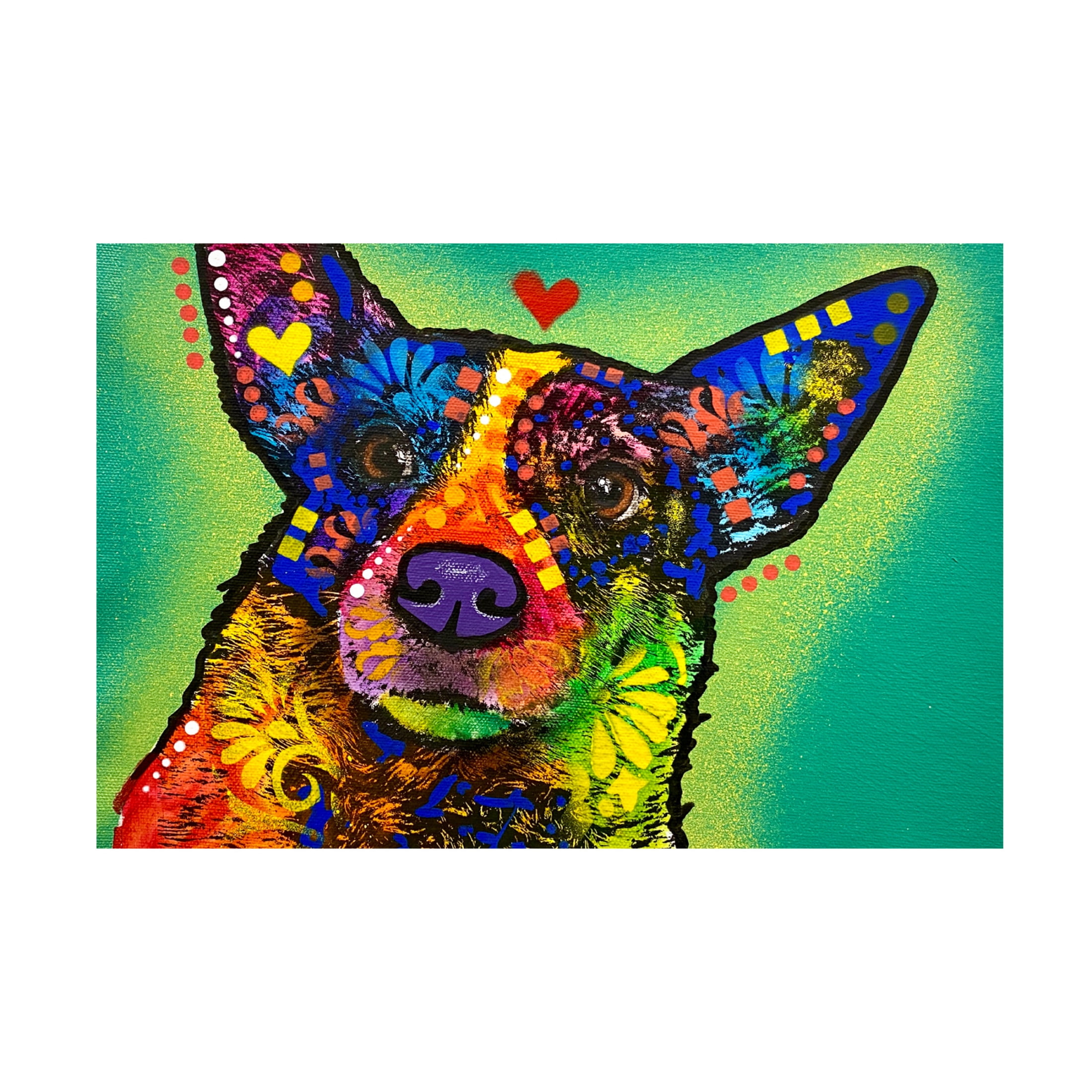 Canvas Wall Art - Dean Russo 'Lil Nervous Still Full Of Love' Wall Art for Living Room, Bedroom, or Office Décor by Trademark Fine Art - 32 x 22 Inches