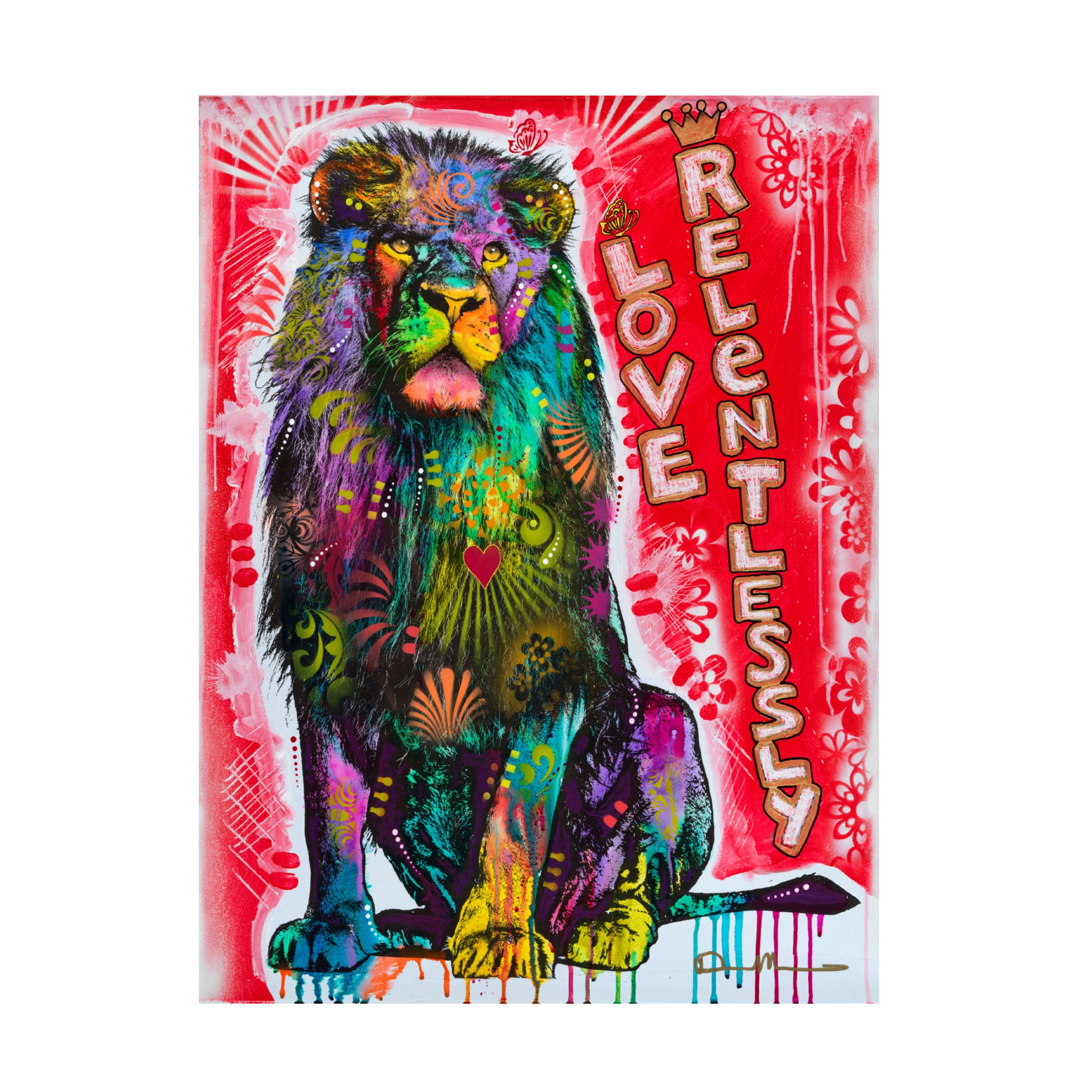 Canvas Wall Art - Dean Russo 'Love Relentlessly' Wall Art for Living Room, Bedroom, or Office Décor by Trademark Fine Art - 14 x 19 Inches