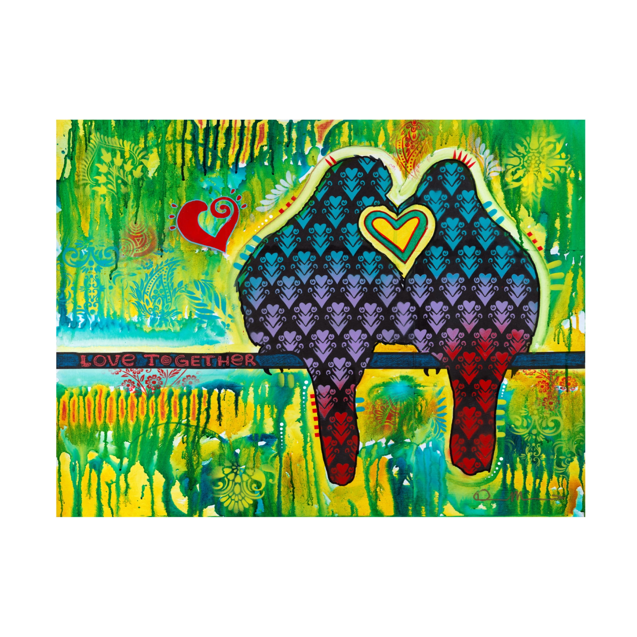 Canvas Wall Art - Dean Russo 'Love Together' Wall Art for Living Room, Bedroom, or Office Décor by Trademark Fine Art - 19 x 14 Inches