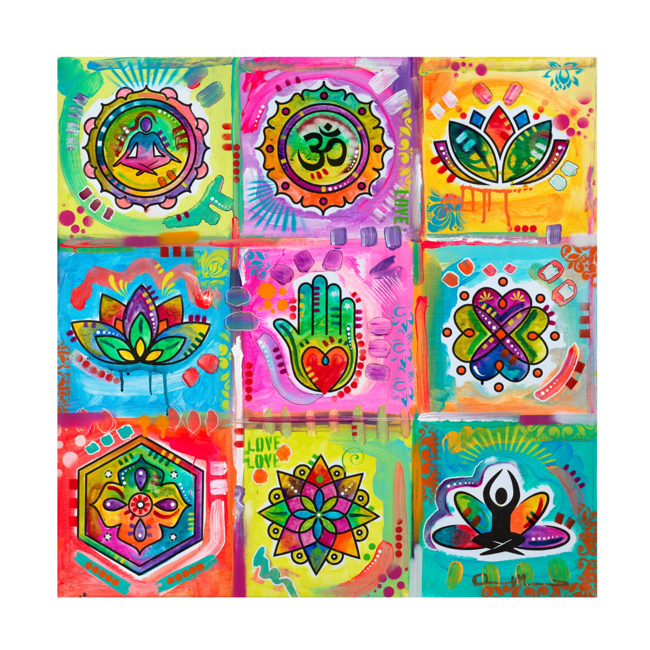 Canvas Wall Art - Dean Russo 'Meditation Squares' Wall Art for Living Room, Bedroom, or Office Décor by Trademark Fine Art - 35 x 35 Inches