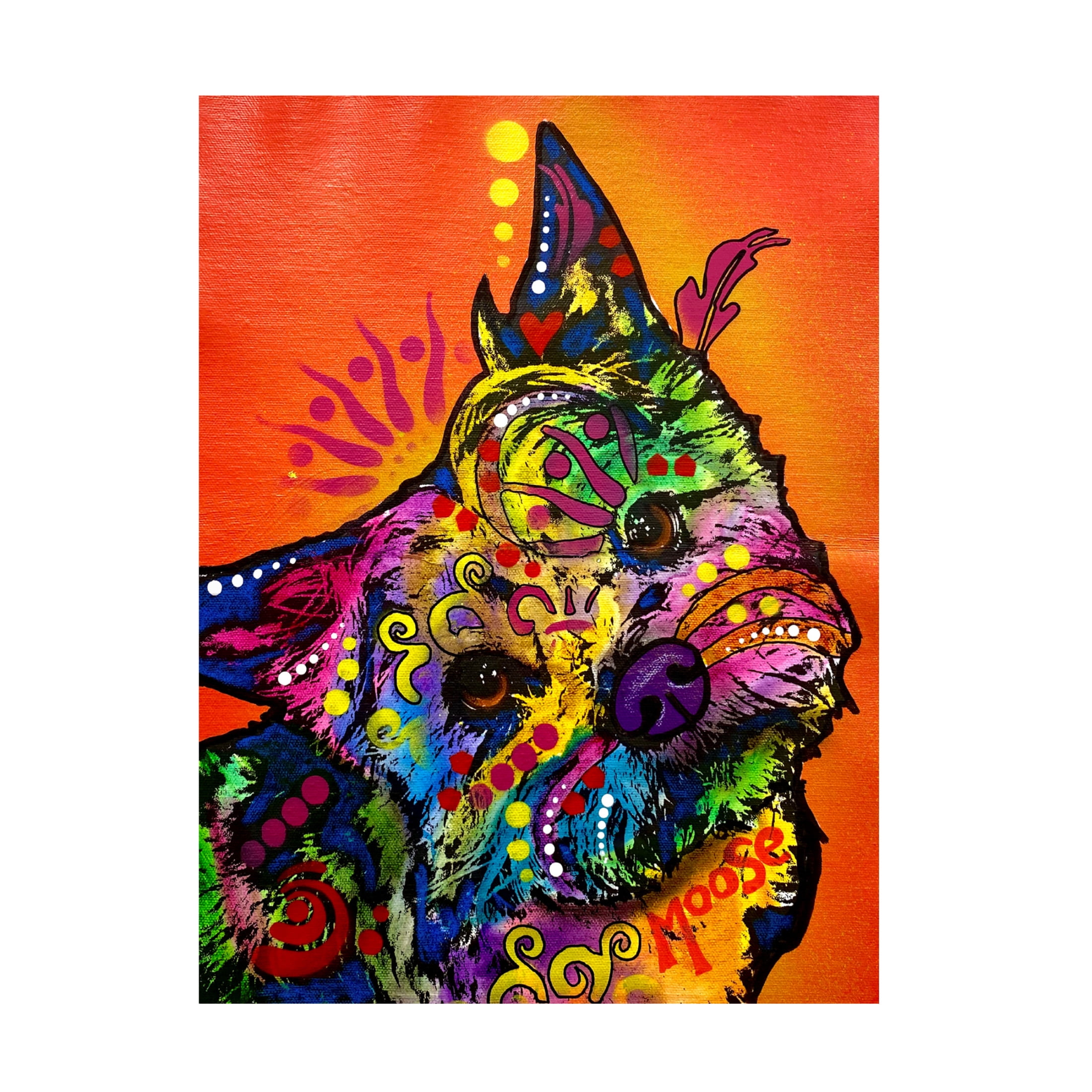 Canvas Wall Art - Dean Russo 'Moose Aint No Snitch' Wall Art for Living Room, Bedroom, or Office Décor by Trademark Fine Art - 18 x 24 Inches