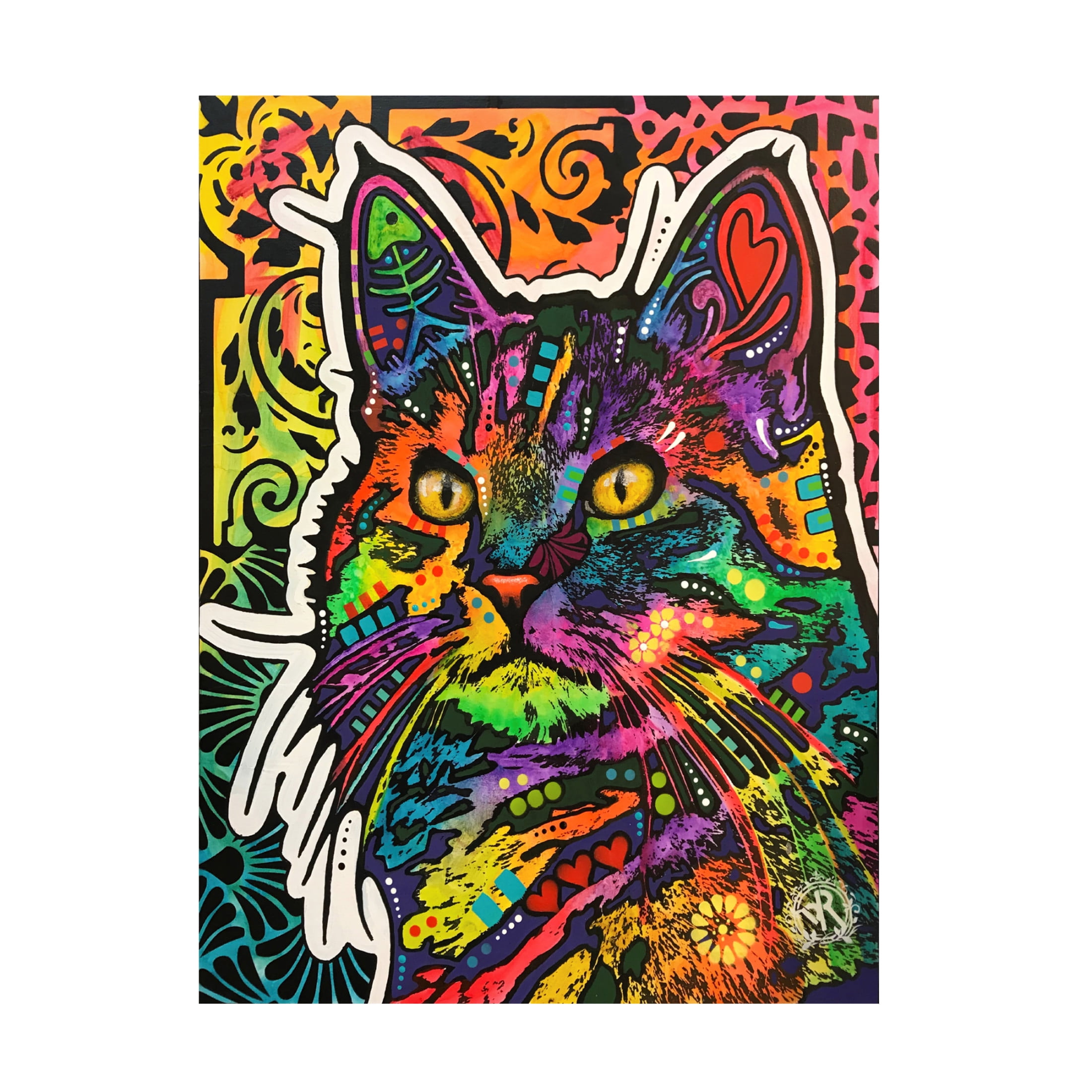 Canvas Wall Art - Dean Russo 'Necessity Cat' Wall Art for Living Room, Bedroom, or Office Décor by Trademark Fine Art - 18 x 24 Inches