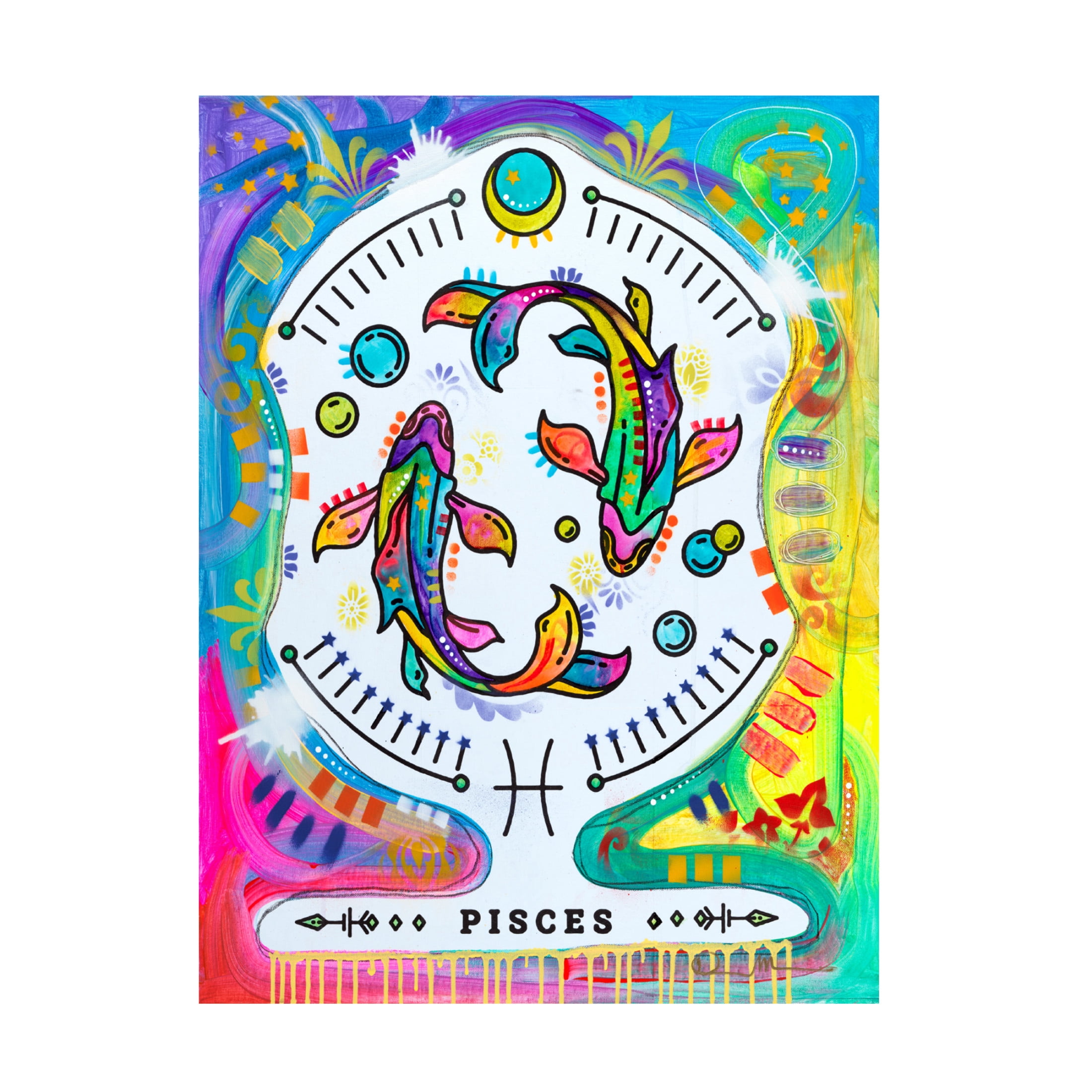 Canvas Wall Art - Dean Russo 'Pisces' Wall Art for Living Room, Bedroom, or Office Décor by Trademark Fine Art - 18 x 24 Inches