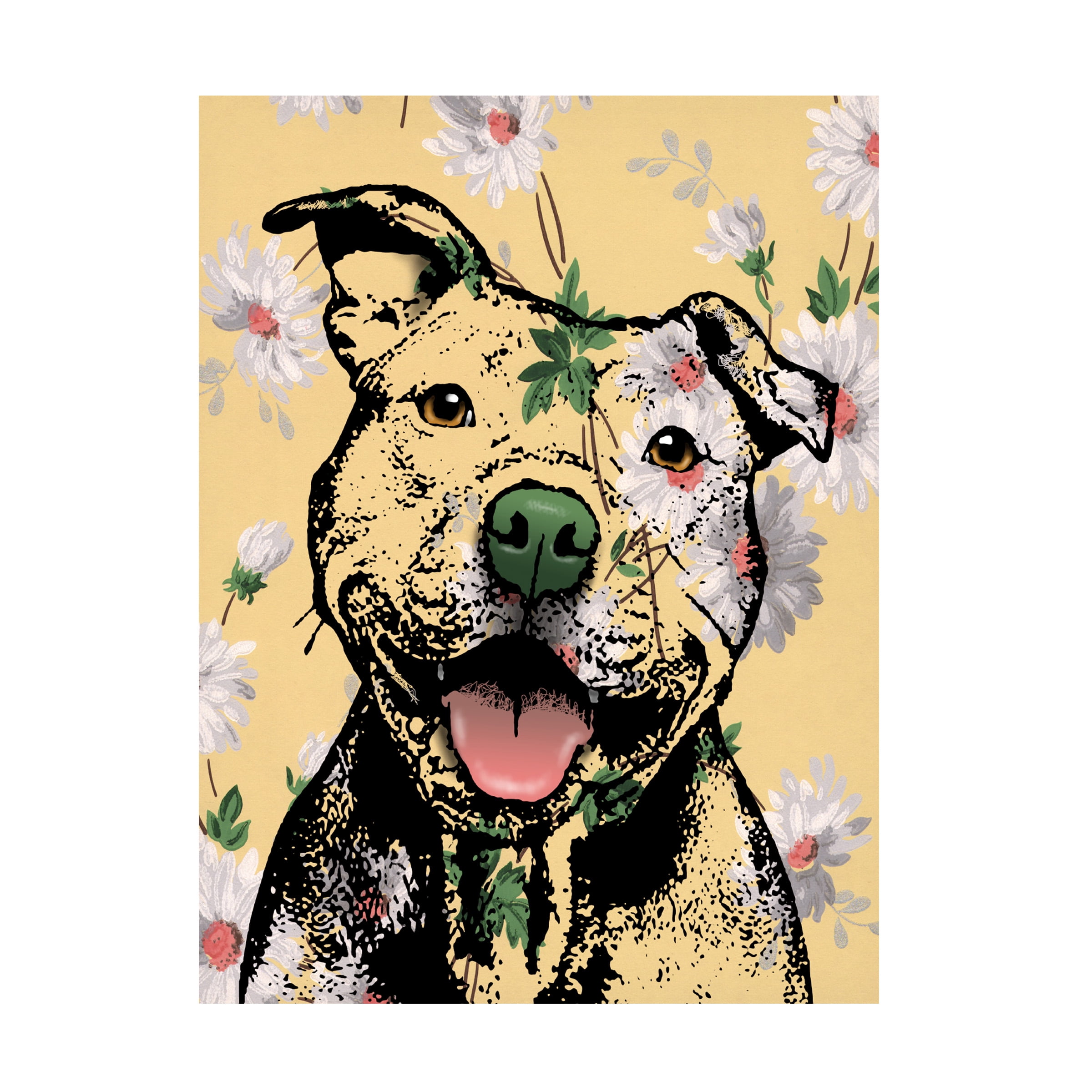 Canvas Wall Art - Dean Russo 'Pittie Life' Wall Art for Living Room, Bedroom, or Office DÃ©cor by Trademark Fine Art - 18 x 24 Inches
