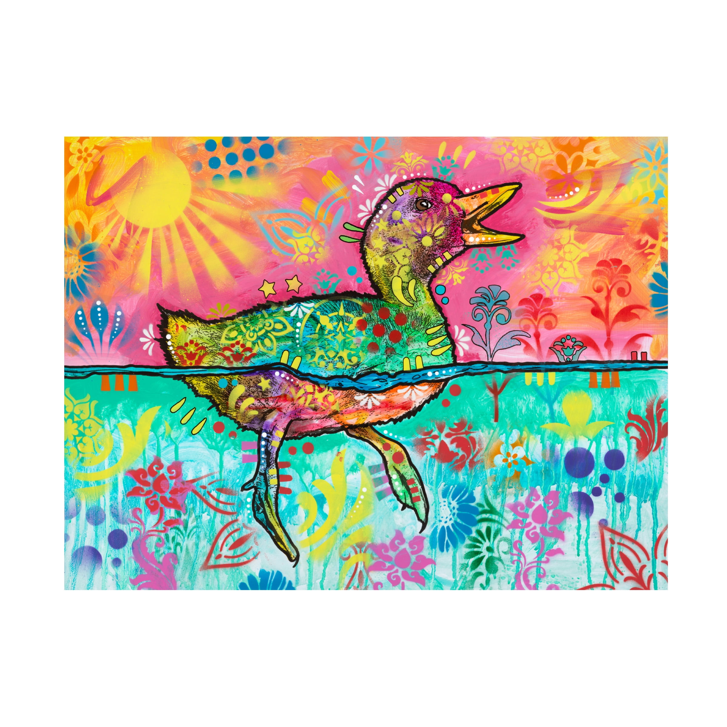 Canvas Wall Art - Dean Russo 'Quackers' Wall Art for Living Room, Bedroom, or Office Décor by Trademark Fine Art - 47 x 35 Inches