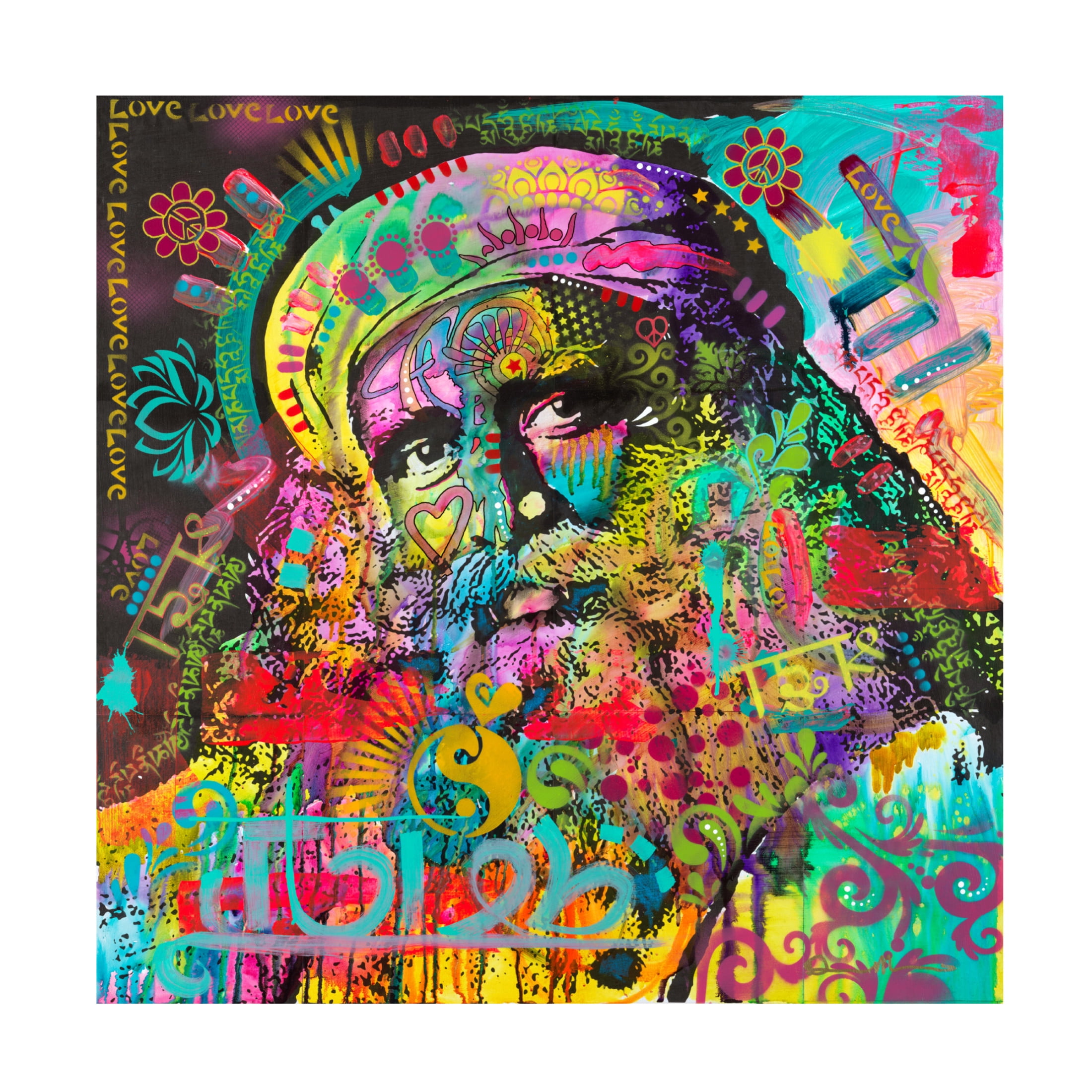 Canvas Wall Art - Dean Russo 'Sadhguru' Wall Art for Living Room, Bedroom, or Office Décor by Trademark Fine Art - 18 x 18 Inches