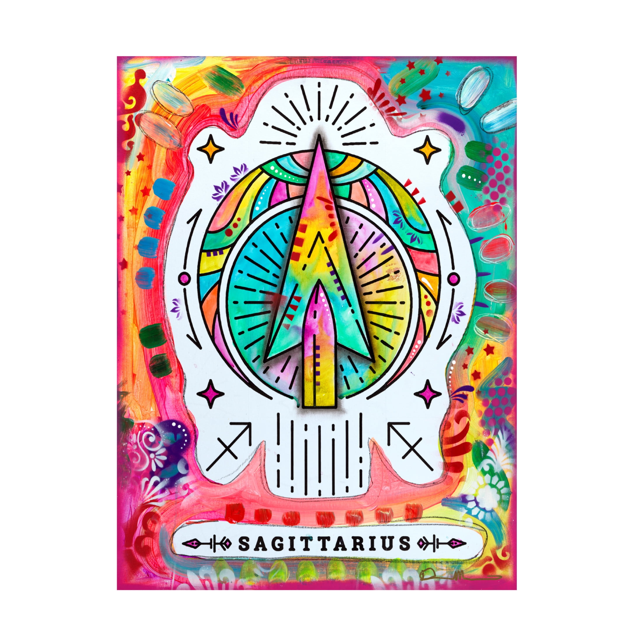 Canvas Wall Art - Dean Russo 'Sagittarius' Wall Art for Living Room, Bedroom, or Office Décor by Trademark Fine Art - 18 x 24 Inches