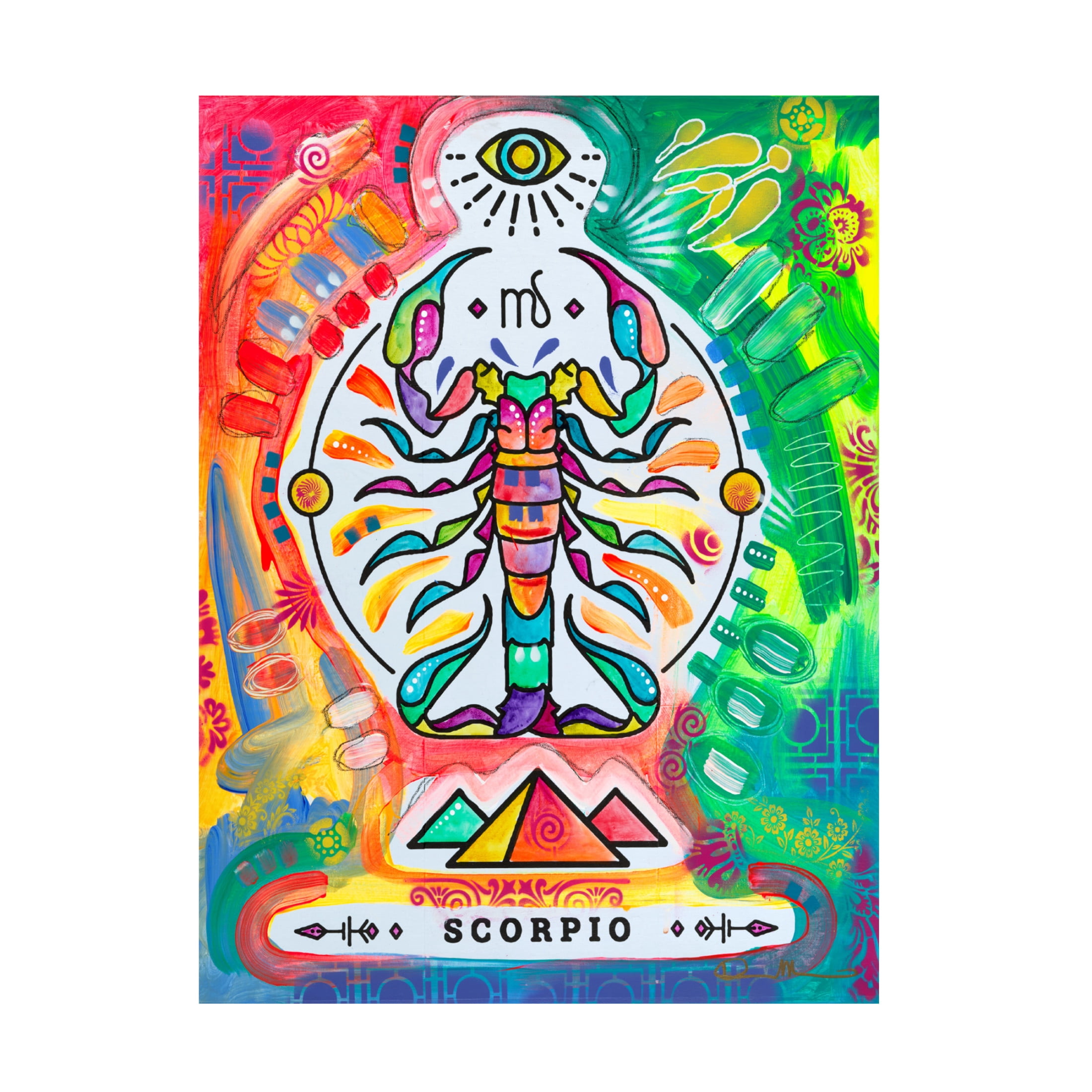 Canvas Wall Art - Dean Russo 'Scorpio' Wall Art for Living Room, Bedroom, or Office Décor by Trademark Fine Art - 14 x 19 Inches