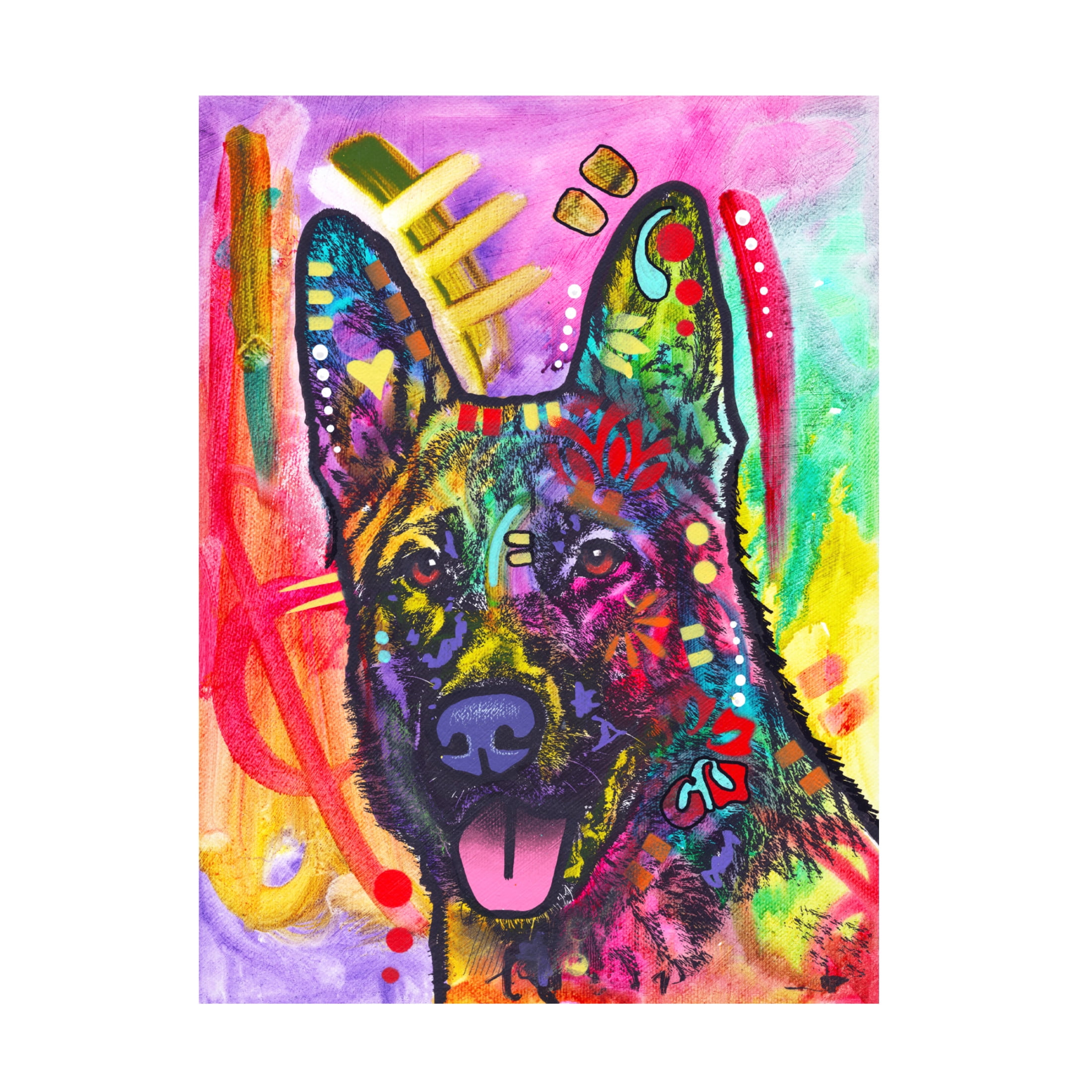 Canvas Wall Art - Dean Russo 'Sheppie' Wall Art for Living Room, Bedroom, or Office Décor by Trademark Fine Art - 35 x 47 Inches