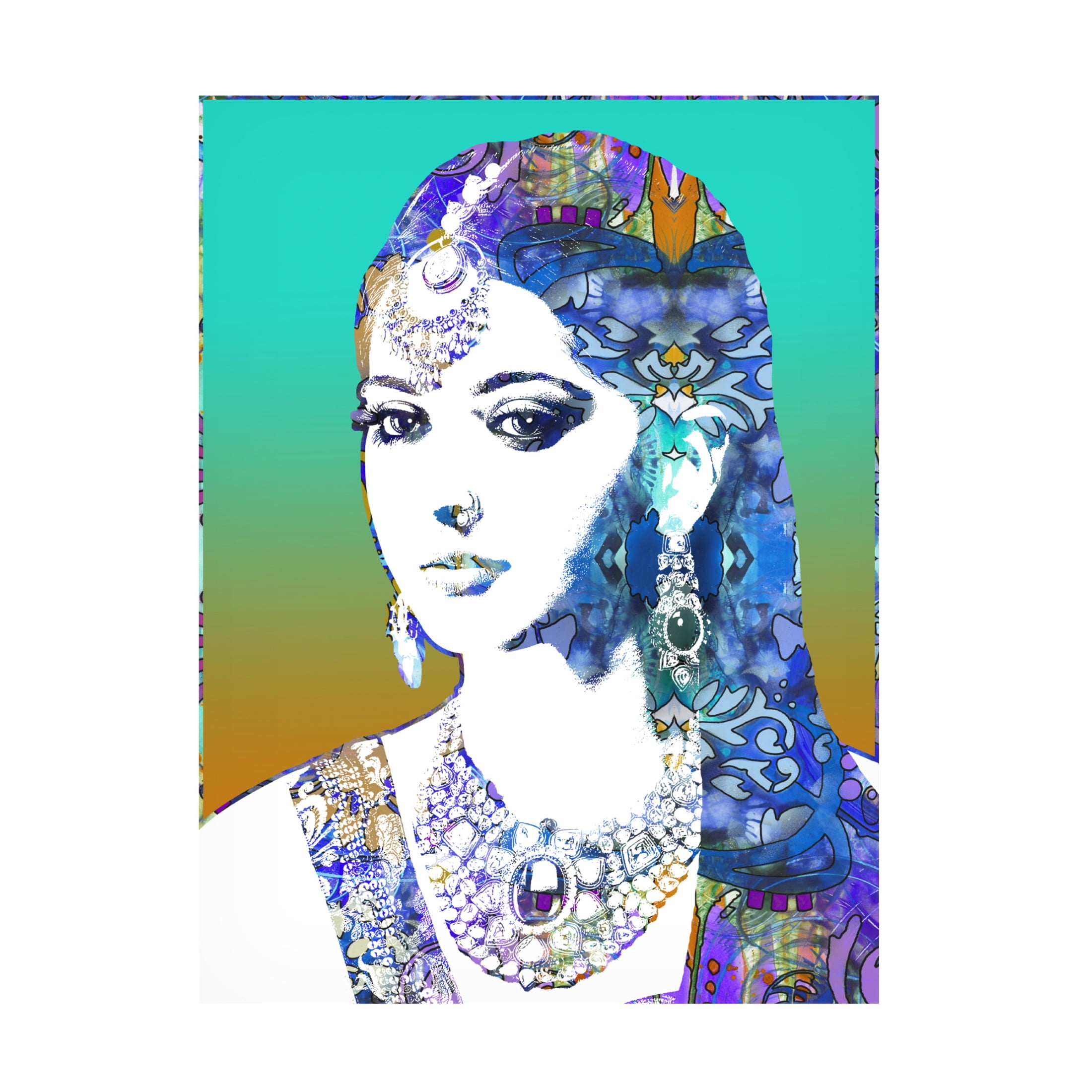 Canvas Wall Art - Dean Russo 'Shimla' Wall Art for Living Room, Bedroom, or Office Décor by Trademark Fine Art - 24 x 32 Inches